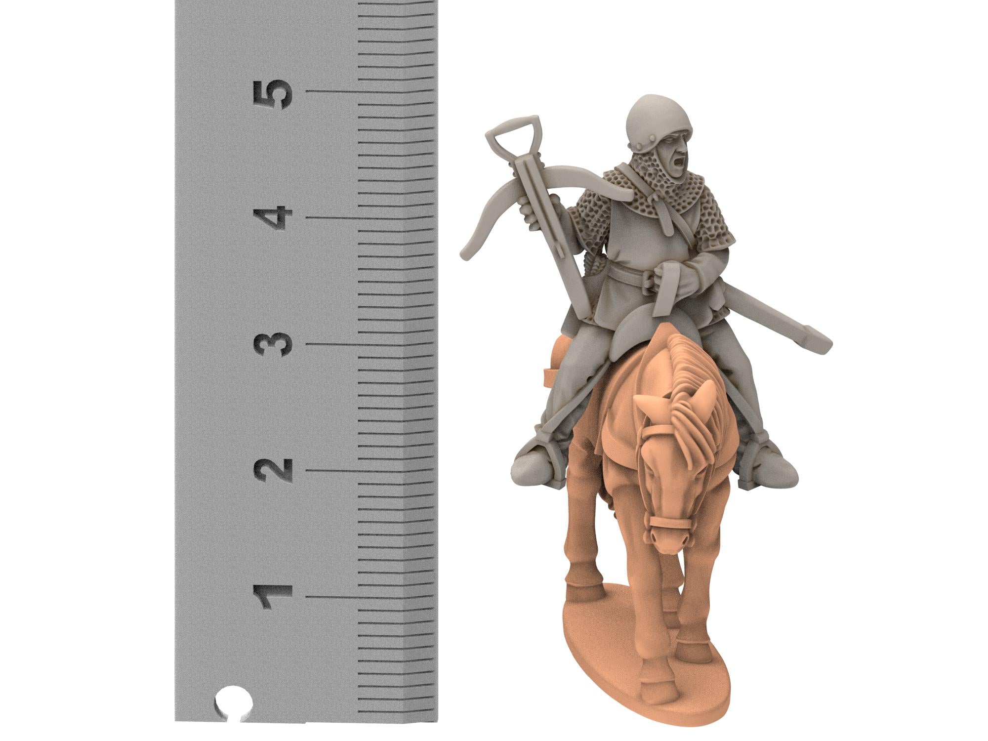 Medieval - Mounted Crossbowmen, 11 to 15th century Generic mercenary Medieval soldier, 28mm Historical Wargame, Saga... Medbury miniatures