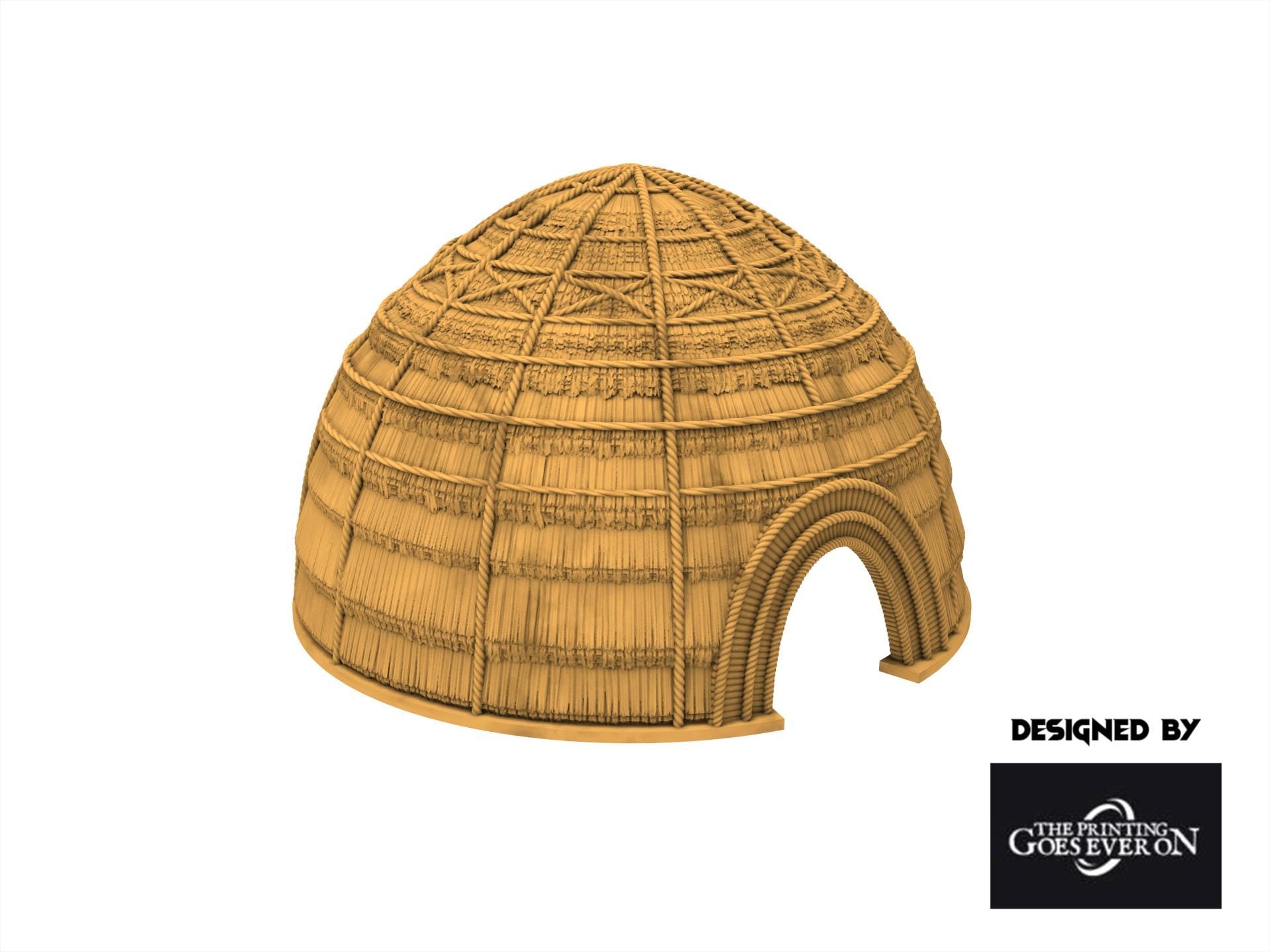 Middle Ring building - Tribal Hut - PLA for Oldworld, Dungeon & Dragons, Frostgrave, Fantasy battle, skirmish wargame