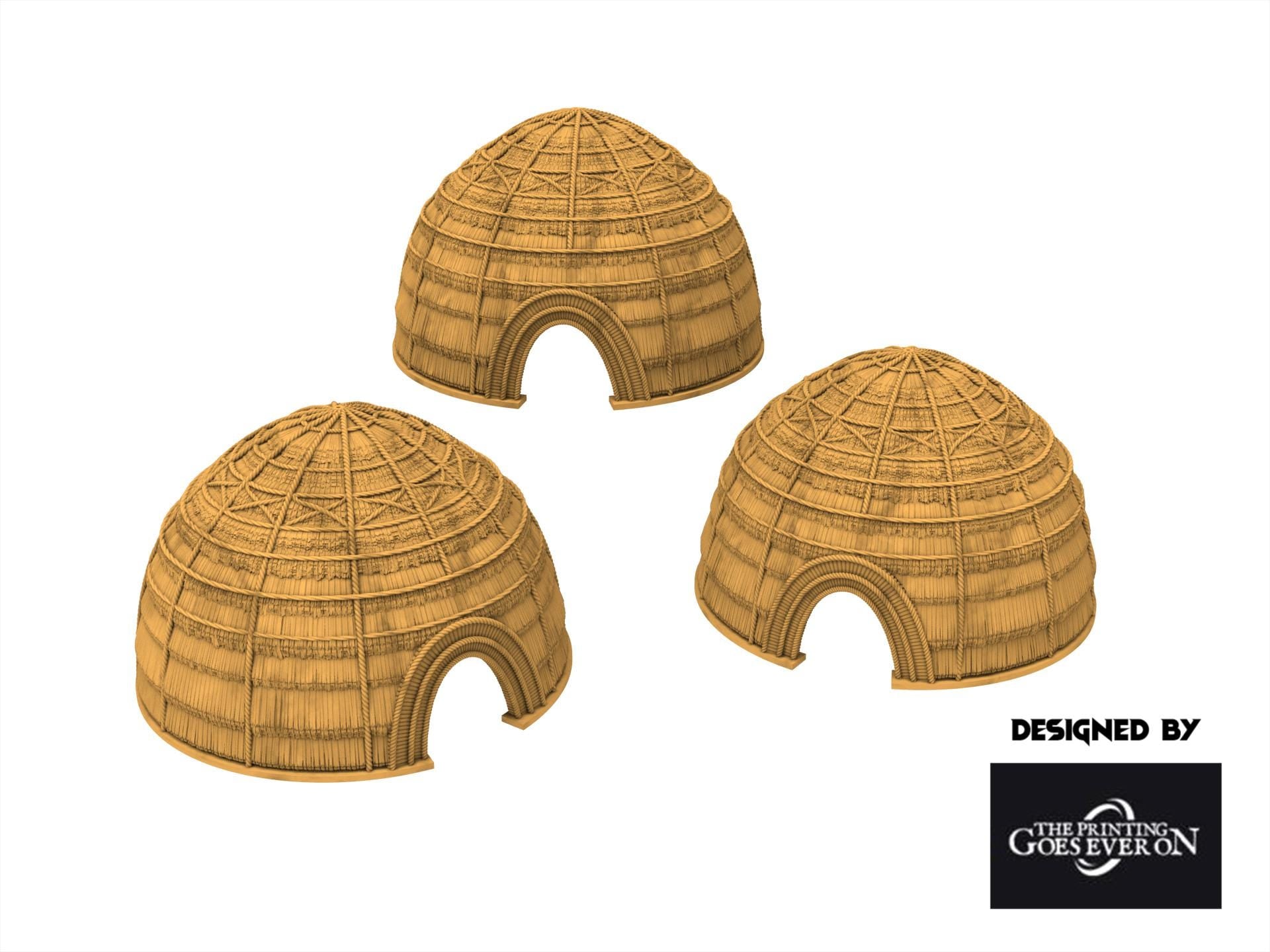 Middle Ring building - Tribal Hut - PLA for Oldworld, Dungeon & Dragons, Frostgrave, Fantasy battle, skirmish wargame