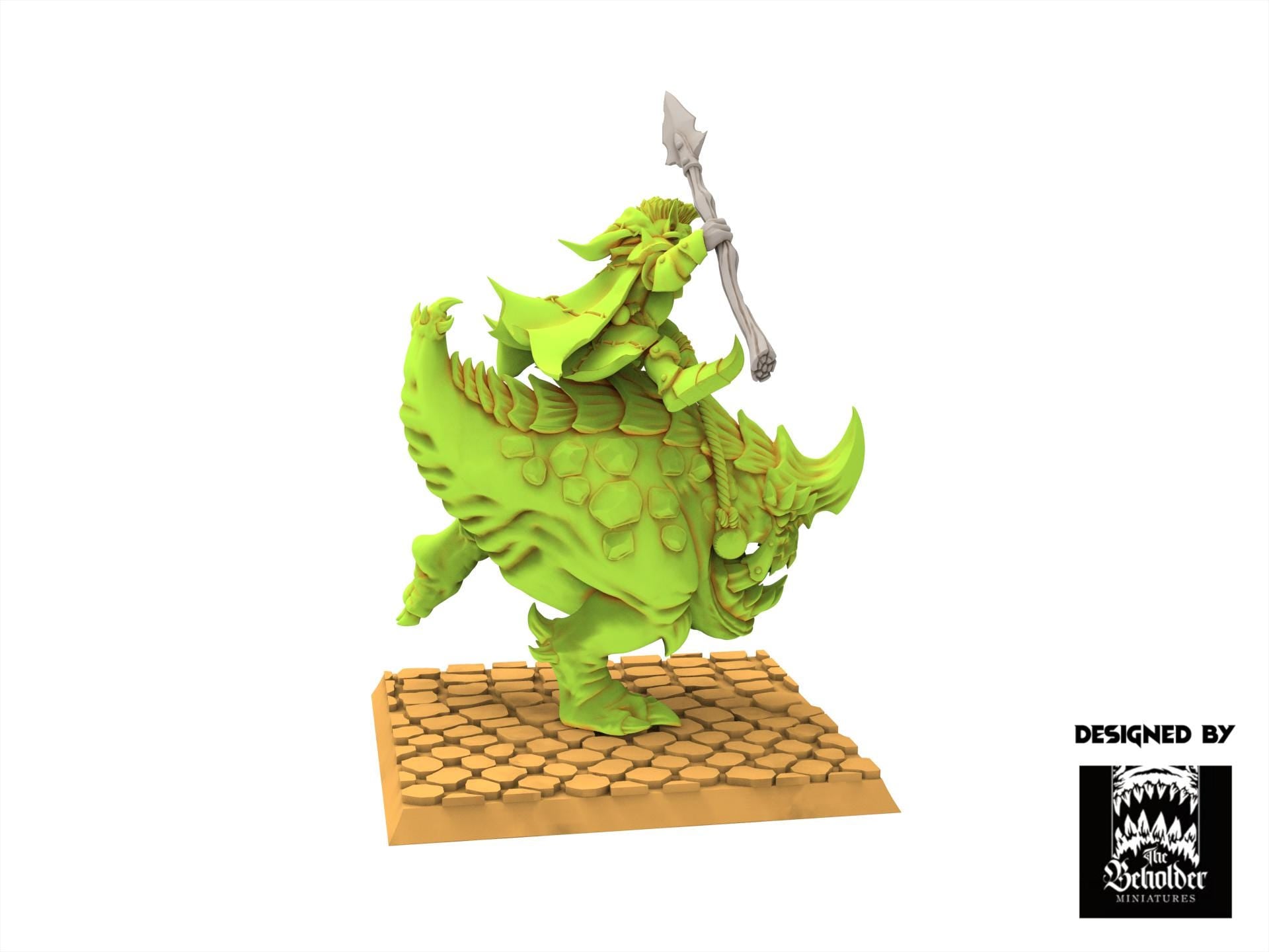 Orc & Goblin - Wurtbelz Goblin Leader on Kavehorror - The Black horde, utilisables pour Oldhammer, king of wars, 9th age