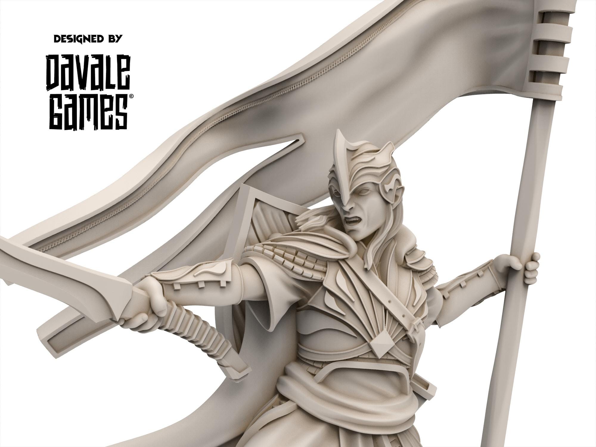 Rivandall - Banner of Galanthir on foot