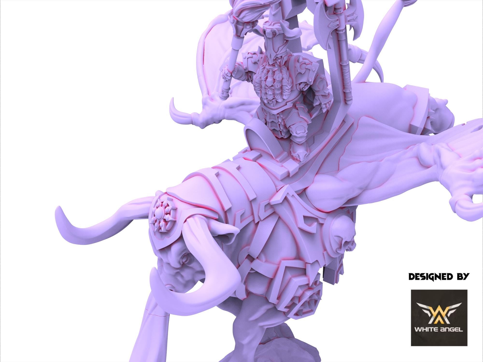 Infernal Dwarves - Infernal Commander Bull - usable for Oldhammer, Fantasy battles, 9th age