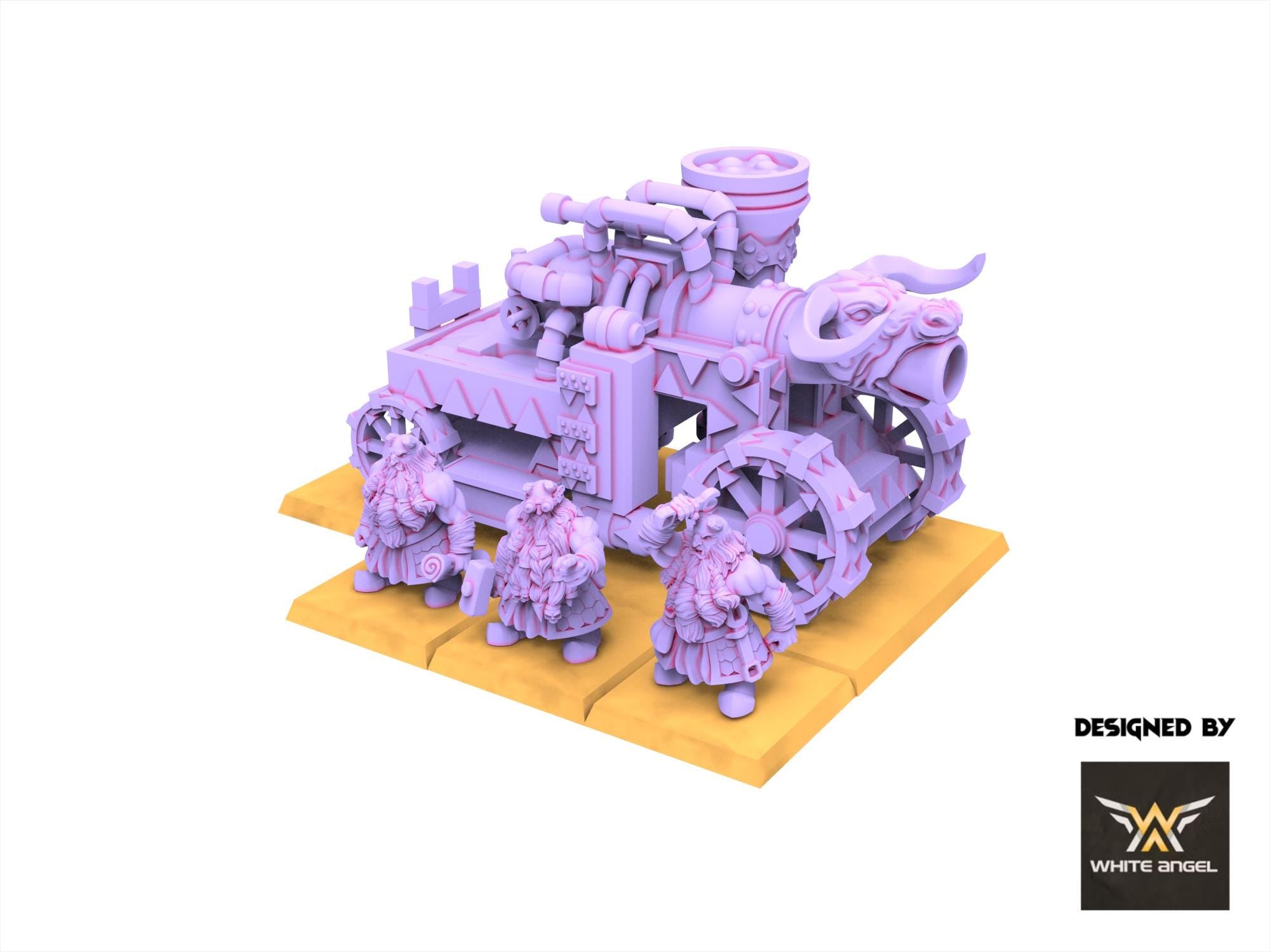 Infernal Dwarves - Infernal Destructor Cannon usable for Oldhammer, Fantasy battles, 9th age