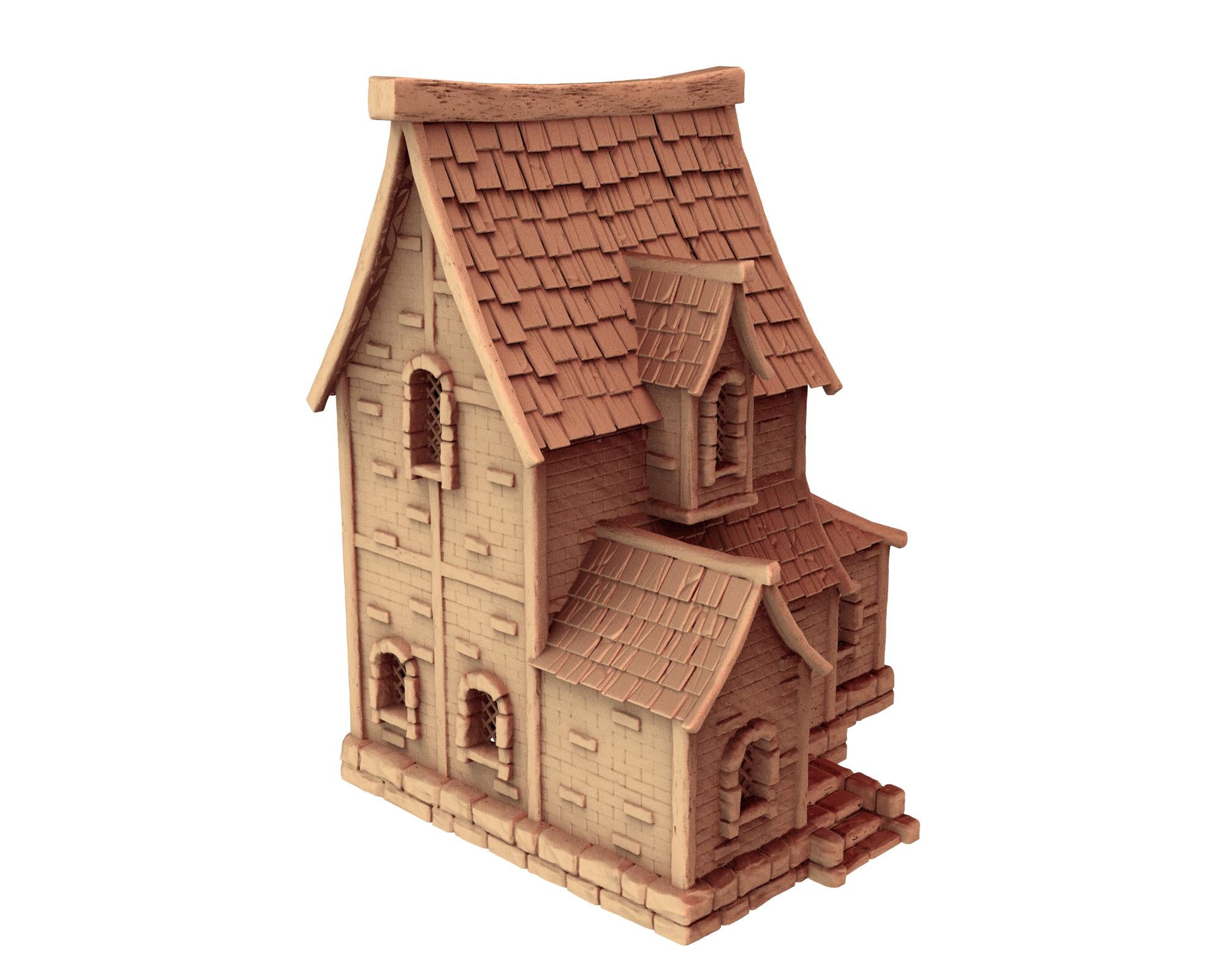 Medieval building - House 51 - PLA for Oldworld, Dungeon & Dragons, Frostgrave, Age of fantasy battle skirmish wargame