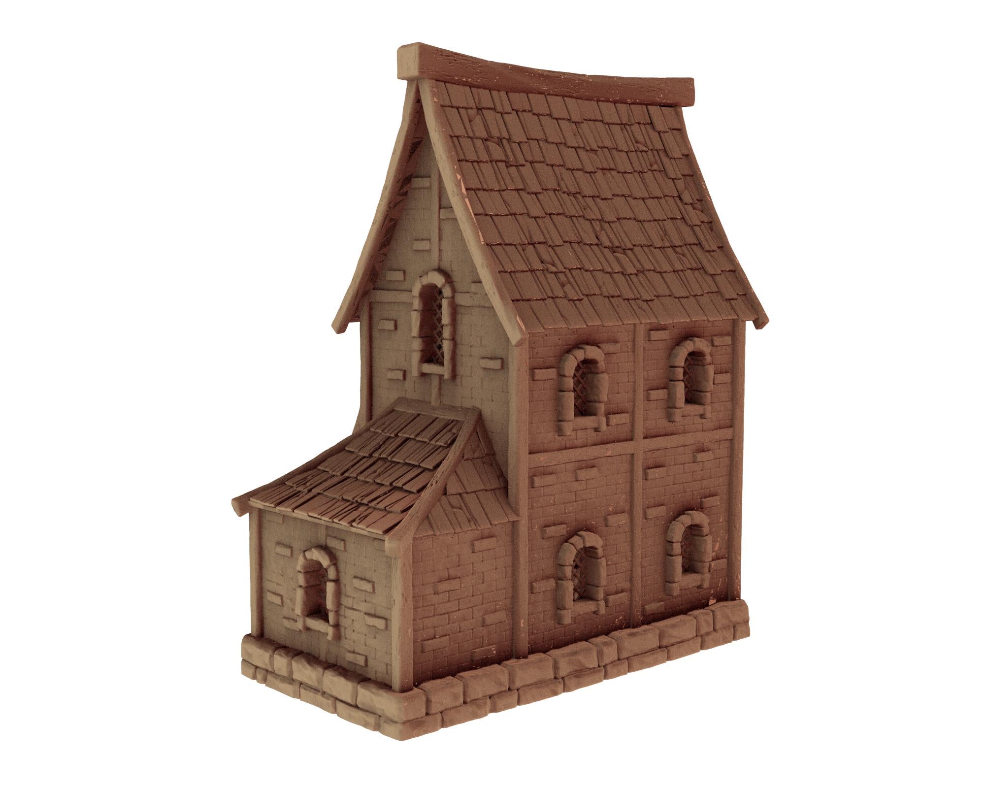 Medieval building - House 51 - PLA for Oldworld, Dungeon & Dragons, Frostgrave, Age of fantasy battle skirmish wargame
