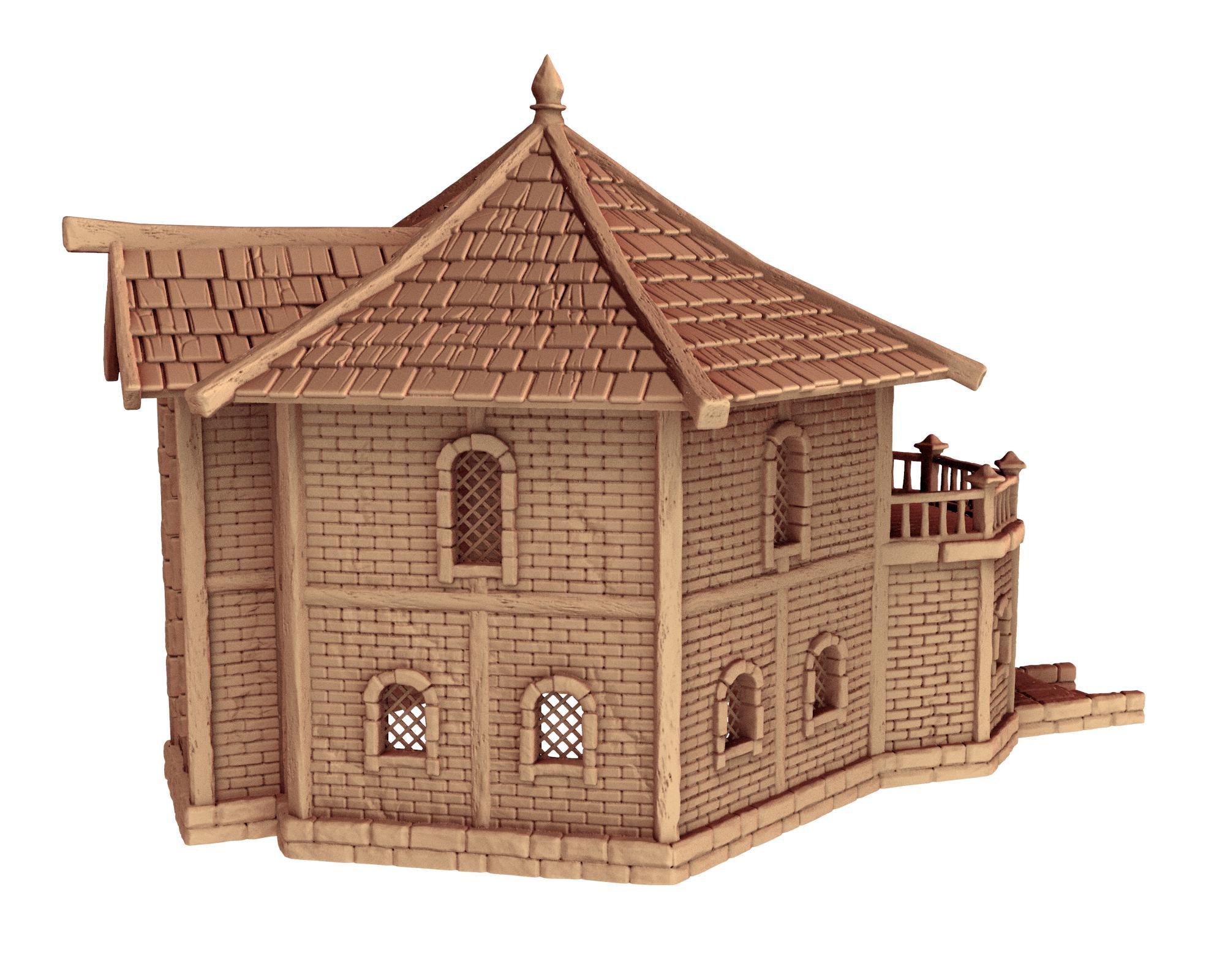 Medieval building - House 52 - PLA for Oldworld, Dungeon & Dragons, Frostgrave, Age of fantasy battle skirmish wargame