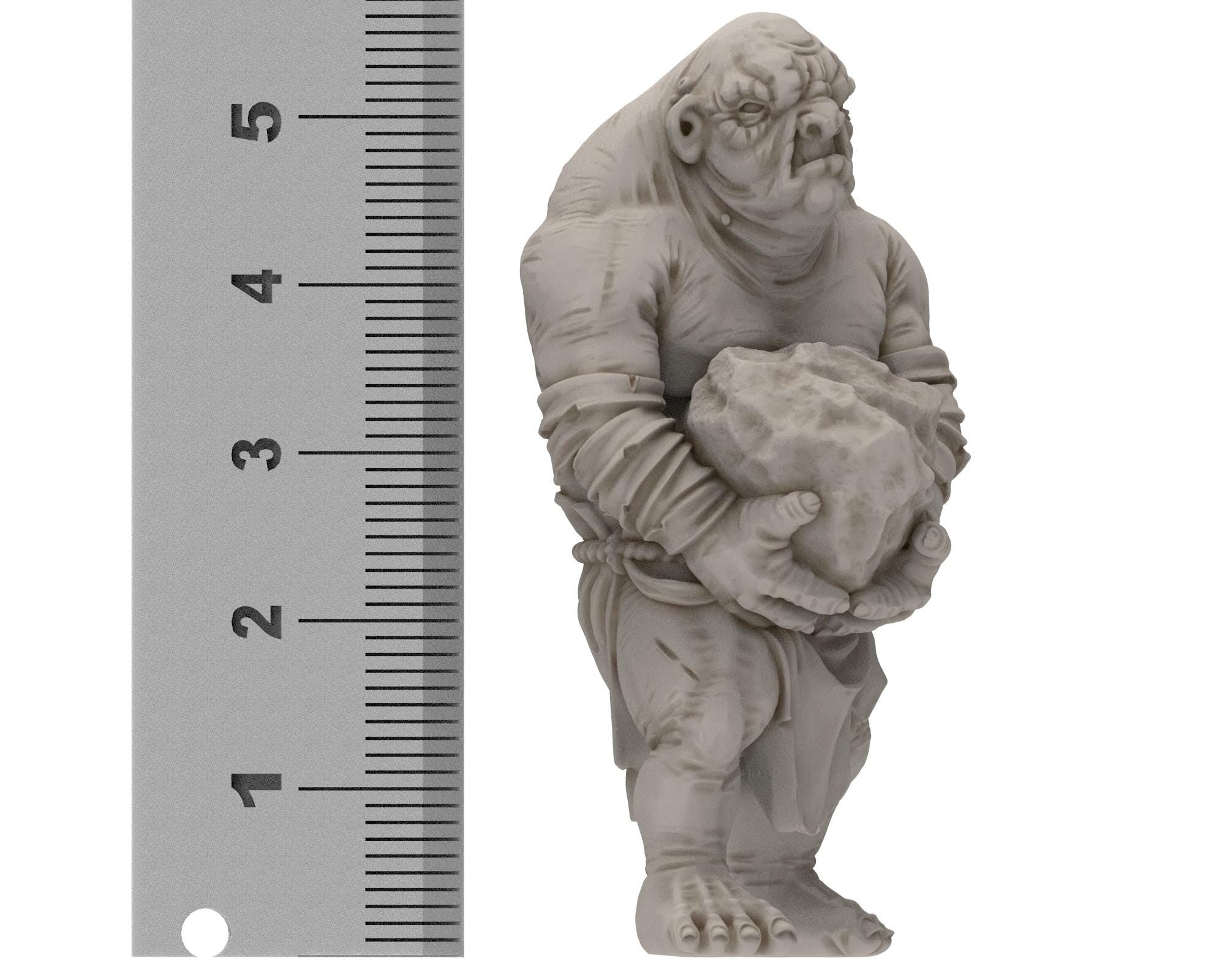 Goblin cave - Savage cave troll Warlord, Dwarf mine, Middle rings miniatures for wargame D&D, Lotr...