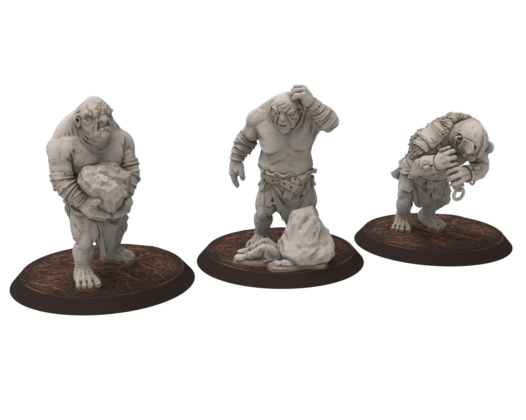 Goblin cave - Savage cave troll Warlord, Dwarf mine, Middle rings miniatures for wargame D&D, Lotr...