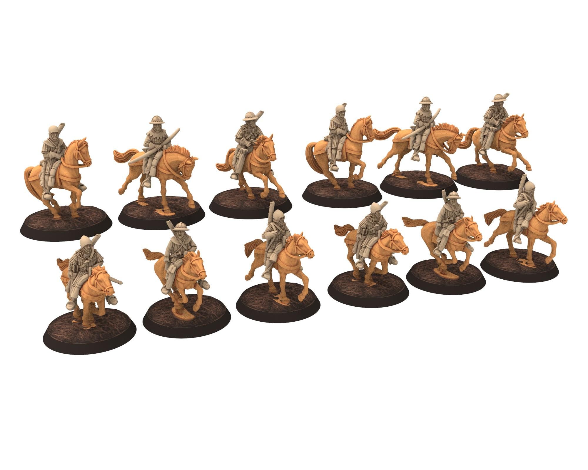 Medieval - Mounted Bowmen, 11 to 15th century Generic Medieval soldiers , 28mm Historical Wargame, Saga... Medbury miniatures