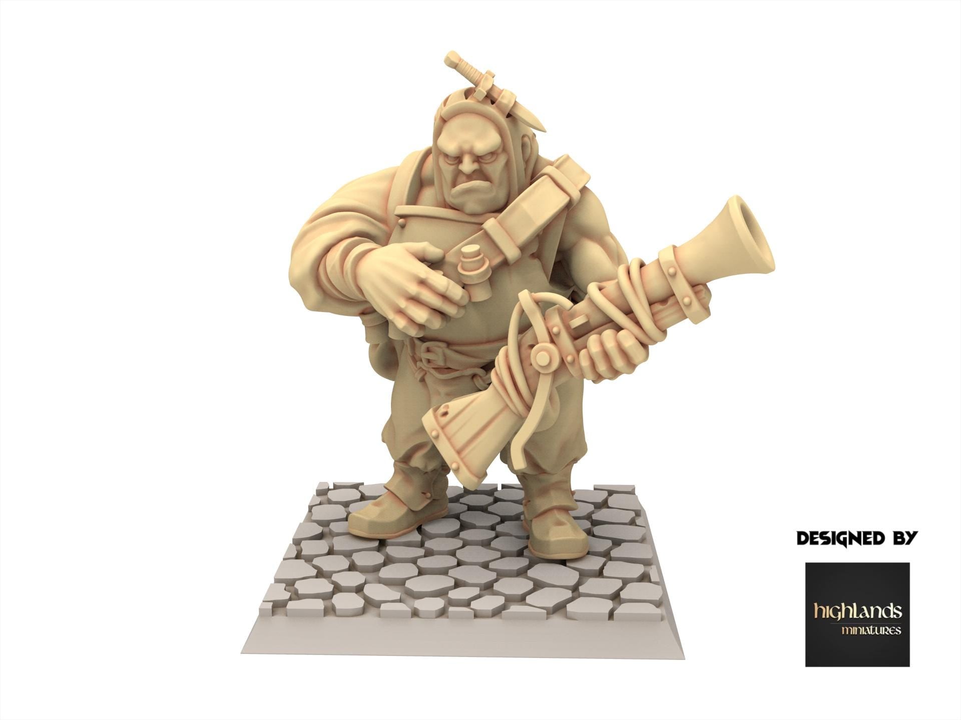Imperial Fantasy - x3 Ogres with Blunderbuss mercenary