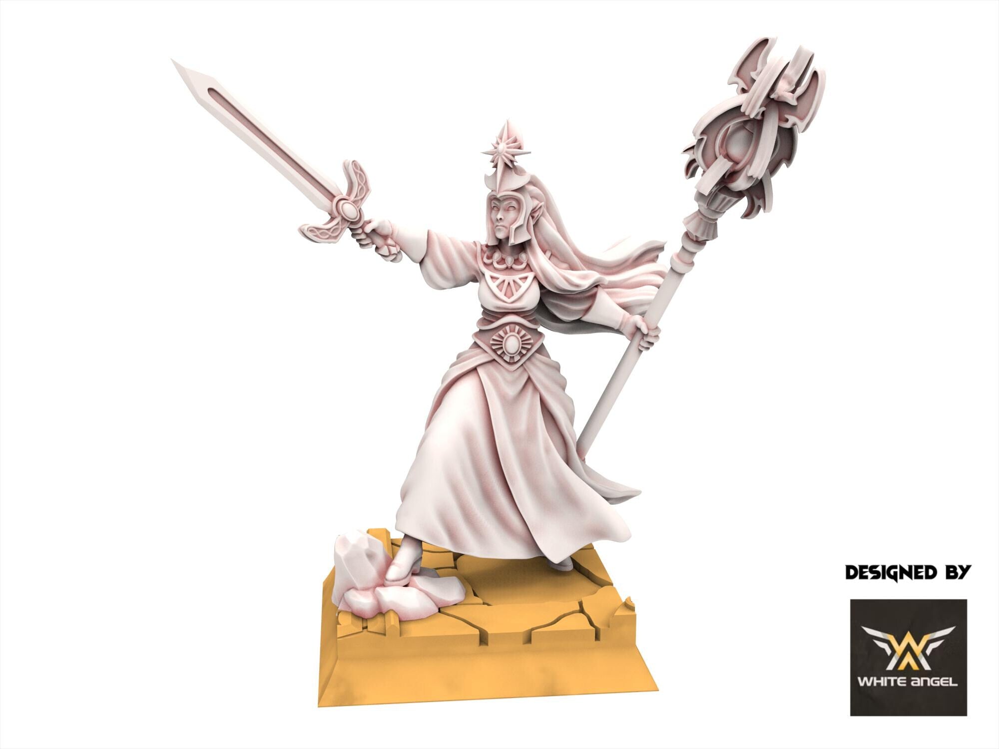 Hight Elves -High Priestess, usable for 9th Age, Fantasy Battle, Oldhammer, King of war