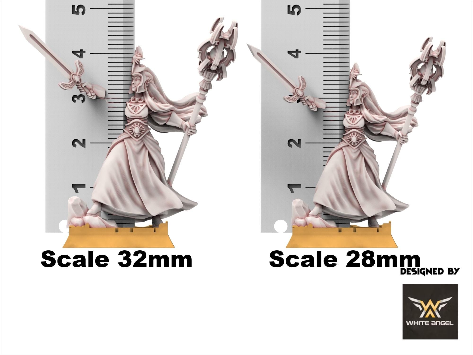 Hight Elves -High Priestess, usable for 9th Age, Fantasy Battle, Oldhammer, King of war