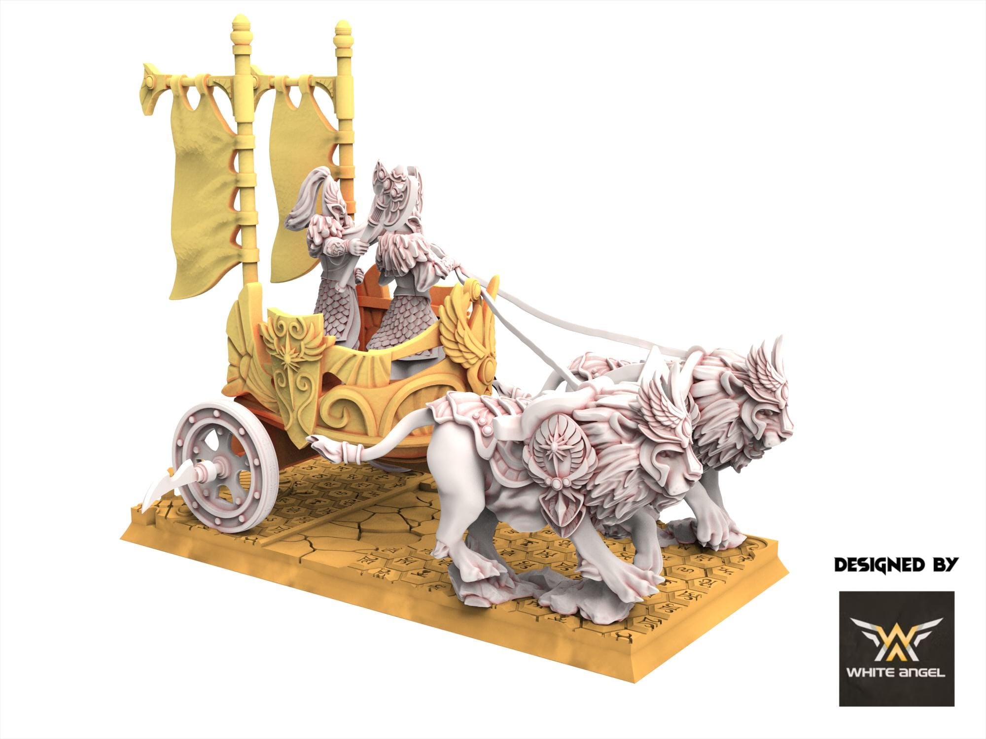 Hight Elves -Chariot of Lions, usable for 9th Age, Fantasy Battle, Oldhammer, King of war