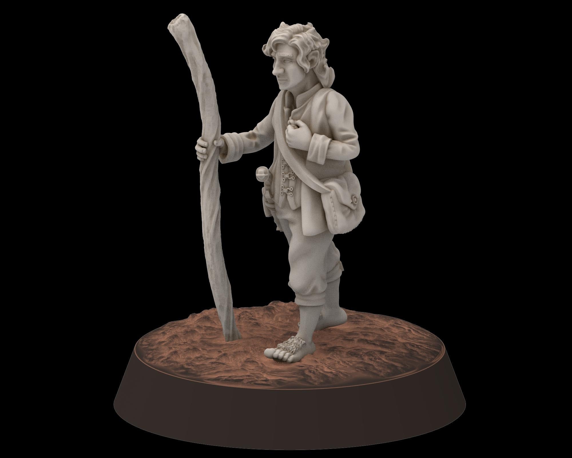 Mayar - Fellowship-Inspired Fantasy Hero at rest Set – 3D Printable Proxy Miniatures