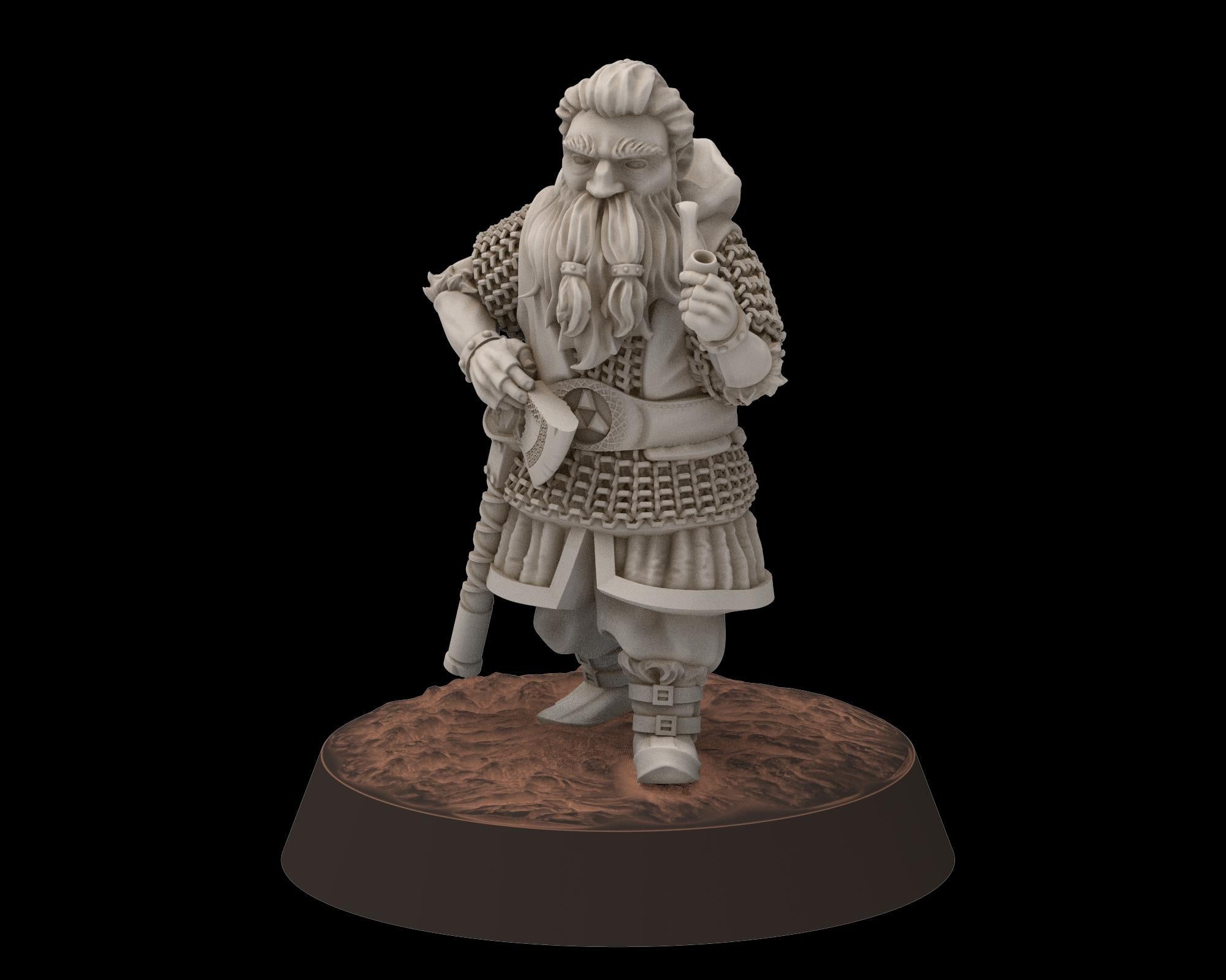 Mayar - Fellowship-Inspired Fantasy Hero at rest Set – 3D Printable Proxy Miniatures