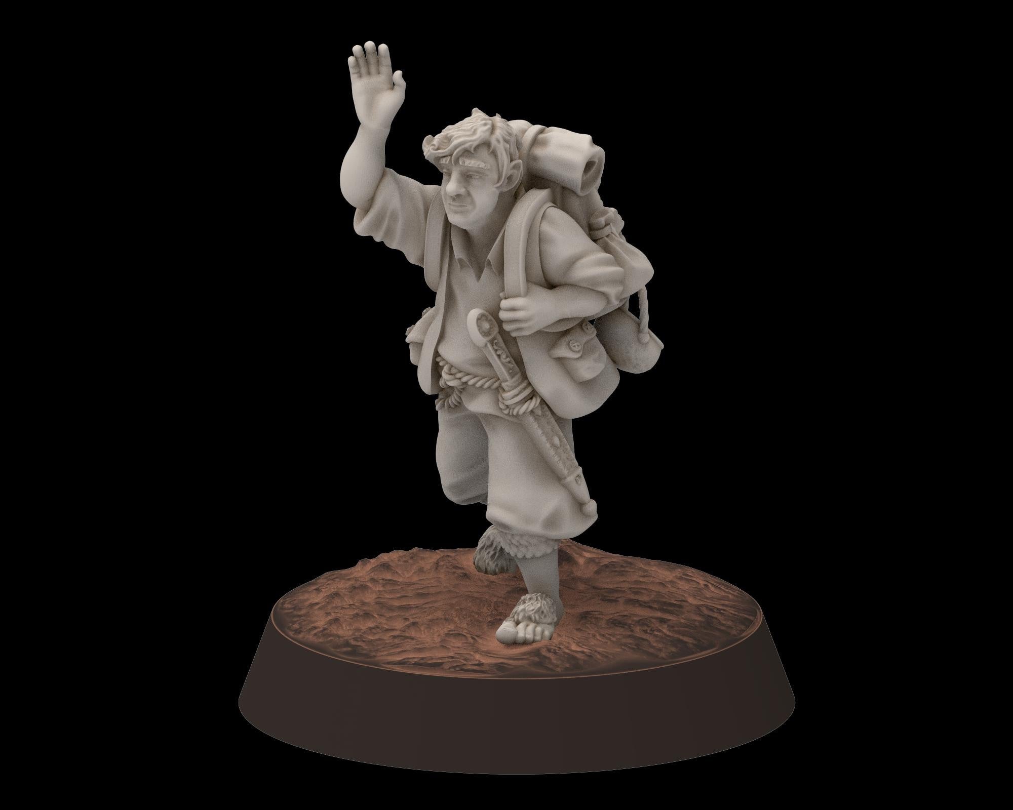 Mayar - Fellowship-Inspired Fantasy Hero at rest Set – 3D Printable Proxy Miniatures