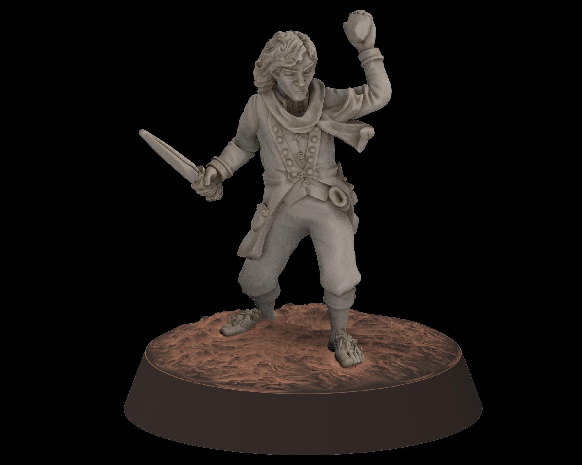 Mayar - Fellowship-Inspired Fantasy Hero fighting Set – 3D Printable Proxy Miniatures