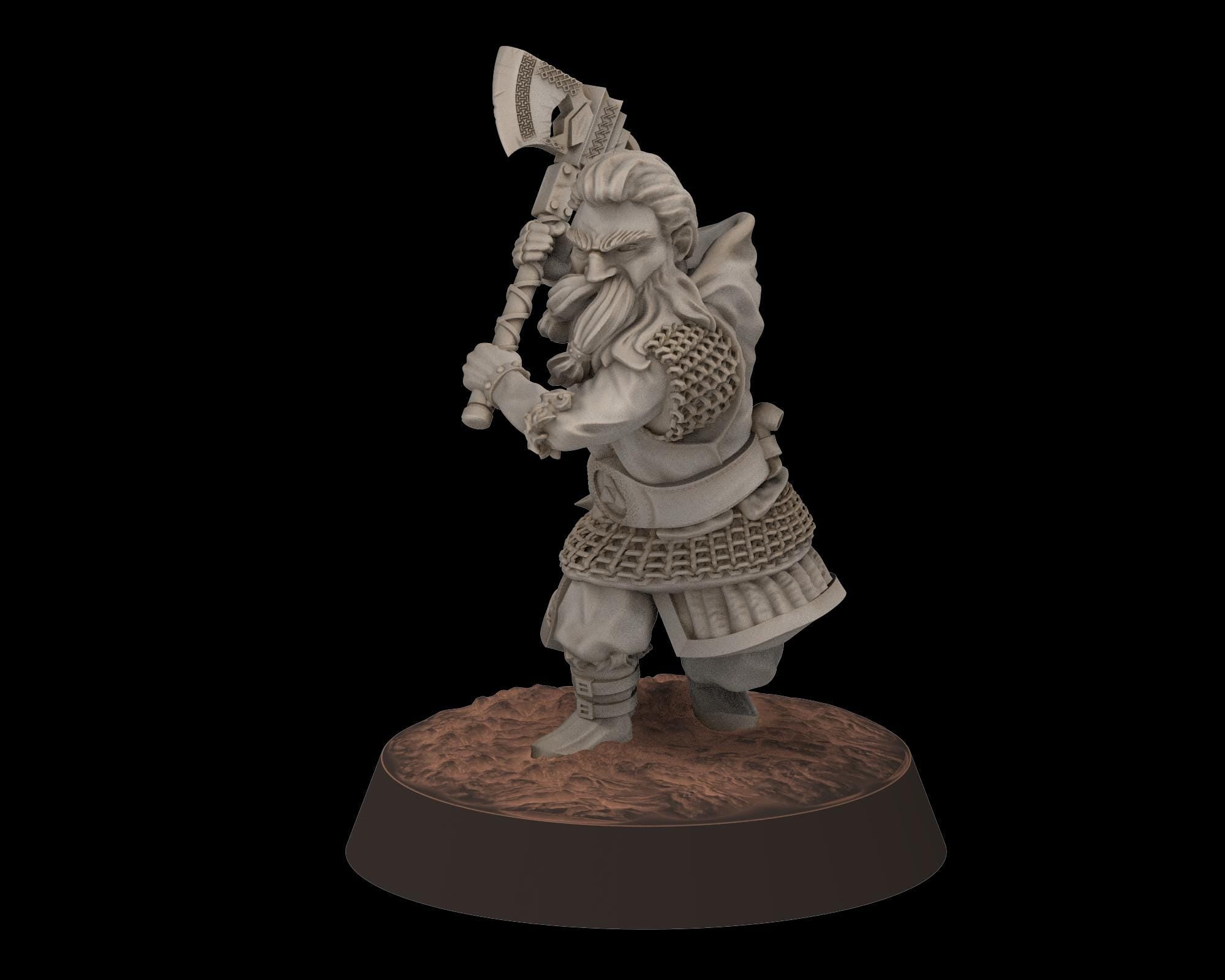 Mayar - Fellowship-Inspired Fantasy Hero fighting Set – 3D Printable Proxy Miniatures