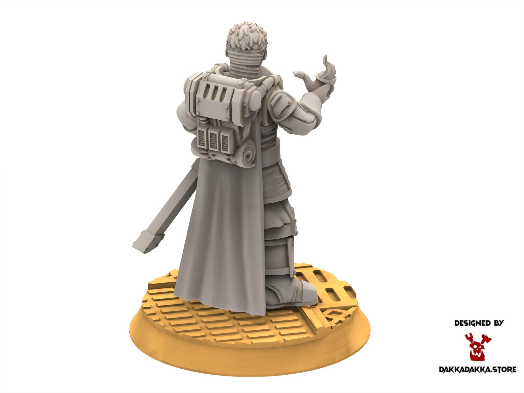 Scavenger leader, mechanized infantry, post apocalyptic empire, usable for tabletop wargame.