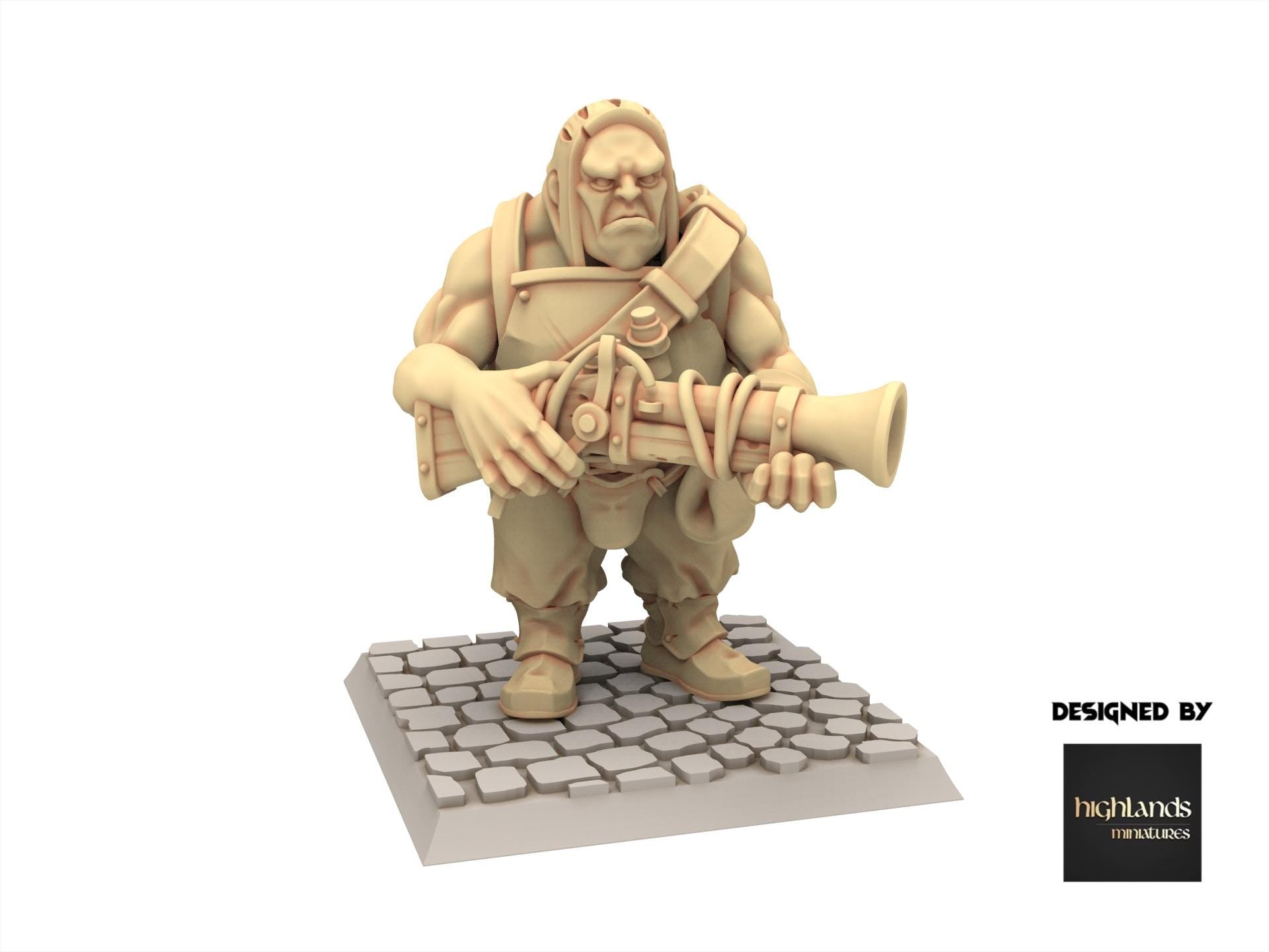 Imperial Fantasy - x3 Ogres with Blunderbuss mercenary