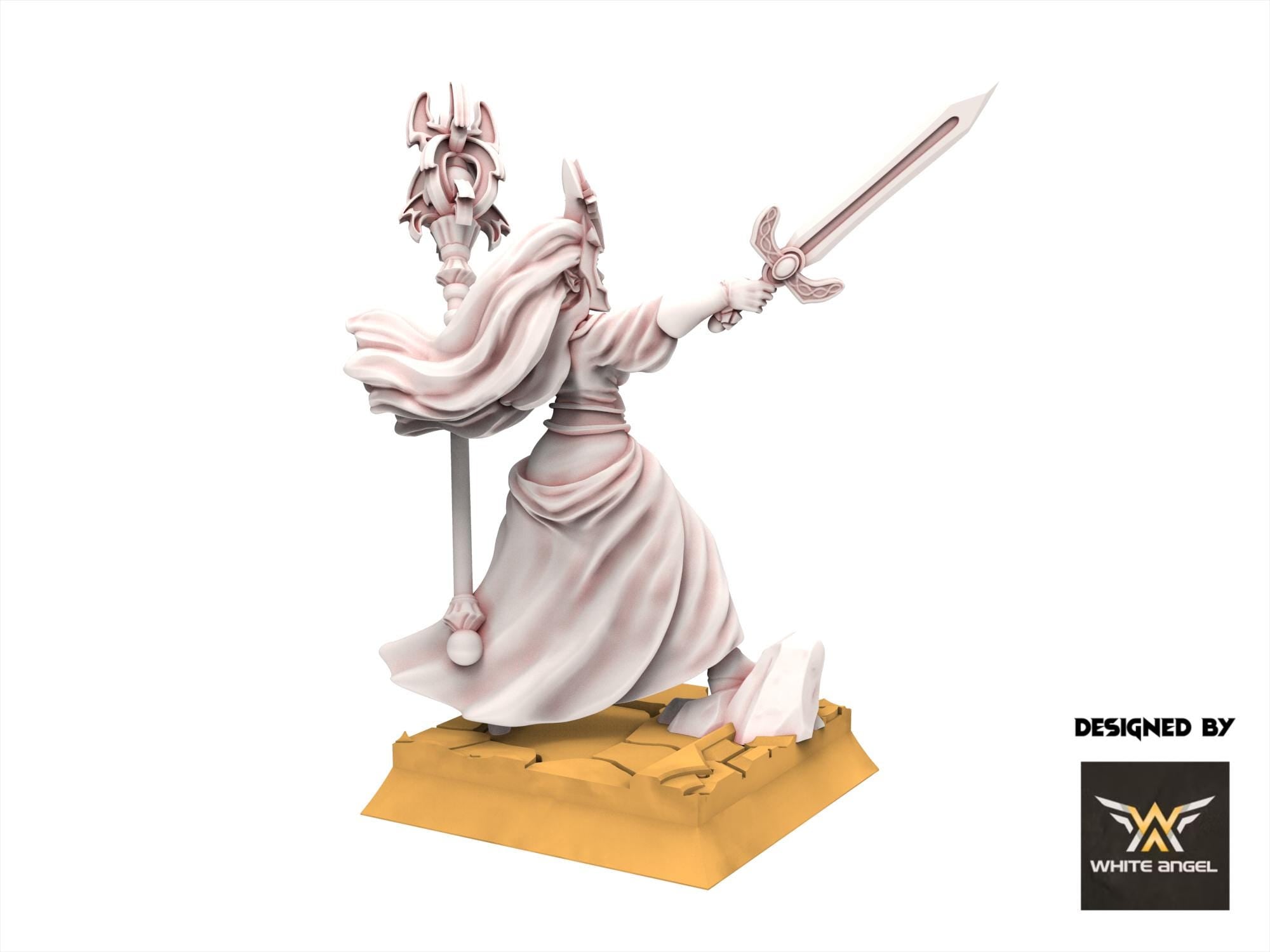 Hight Elves -High Priestess, usable for 9th Age, Fantasy Battle, Oldhammer, King of war