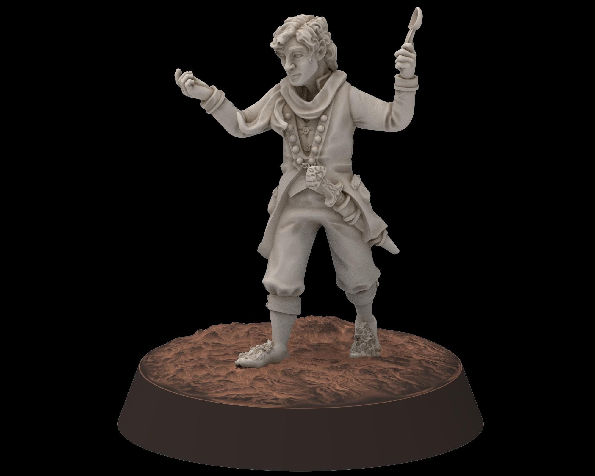 Mayar - Fellowship-Inspired Fantasy Hero at rest Set – 3D Printable Proxy Miniatures