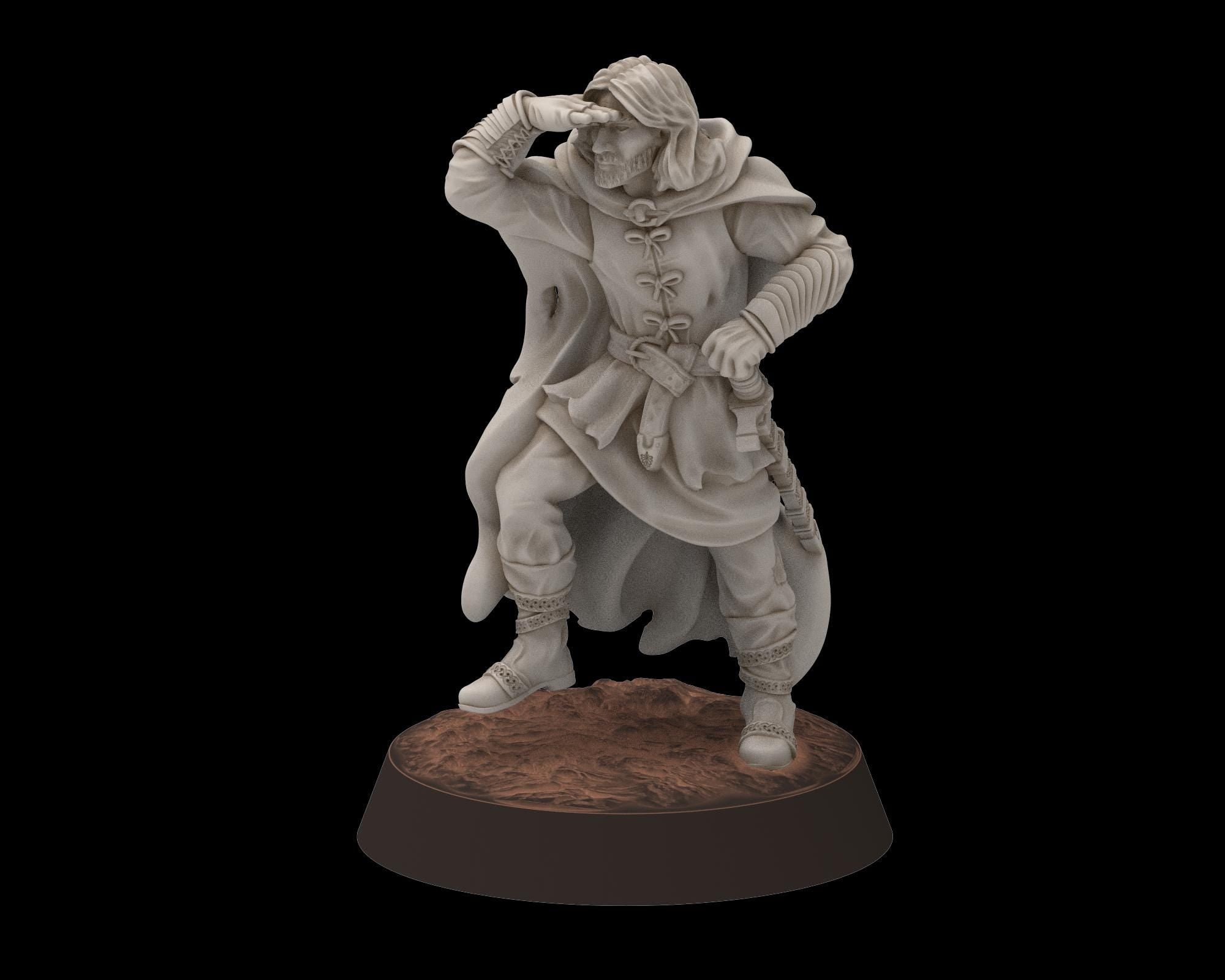 Mayar - Fellowship-Inspired Fantasy Hero at rest Set – 3D Printable Proxy Miniatures