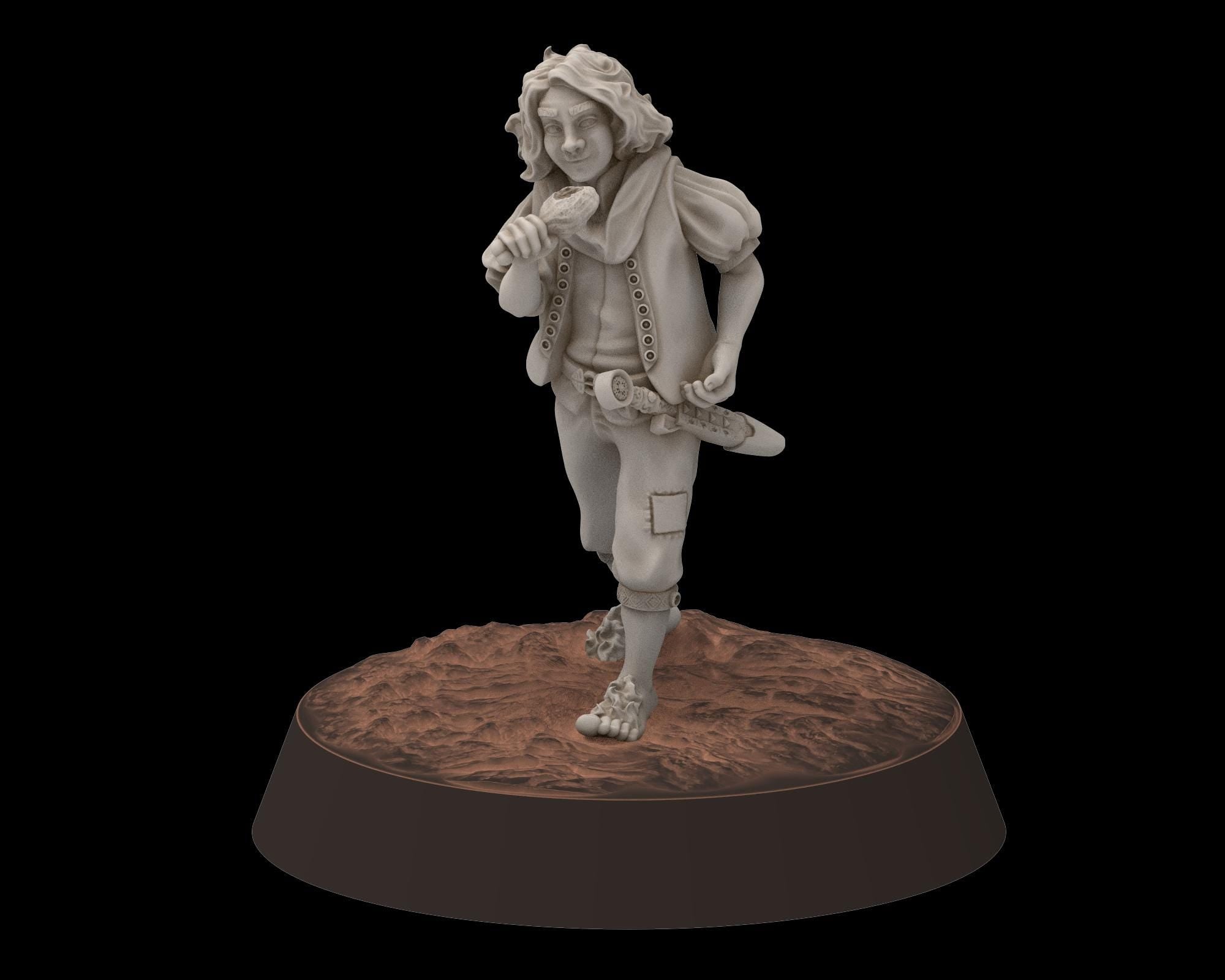 Mayar - Fellowship-Inspired Fantasy Hero at rest Set – 3D Printable Proxy Miniatures