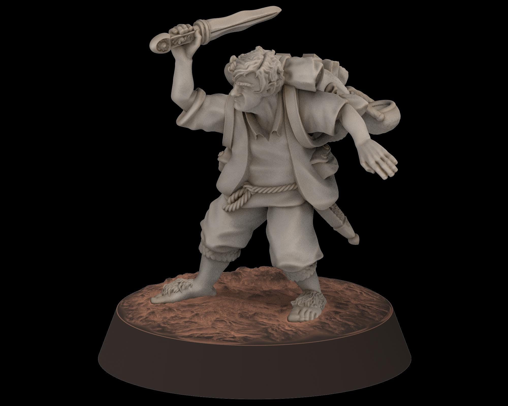 Mayar - Fellowship-Inspired Fantasy Hero fighting Set – 3D Printable Proxy Miniatures