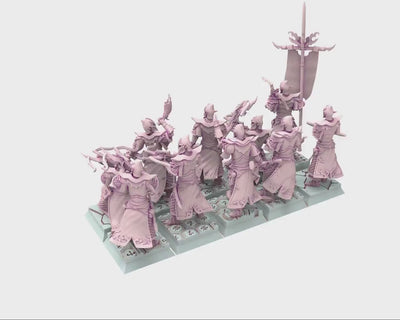 Dark Elves - 32mm Black Sorceress V2, dark elves, Merciless north pillars usable for 9th Age, Fantasy Battle, Oldhammer, King of war, D&D