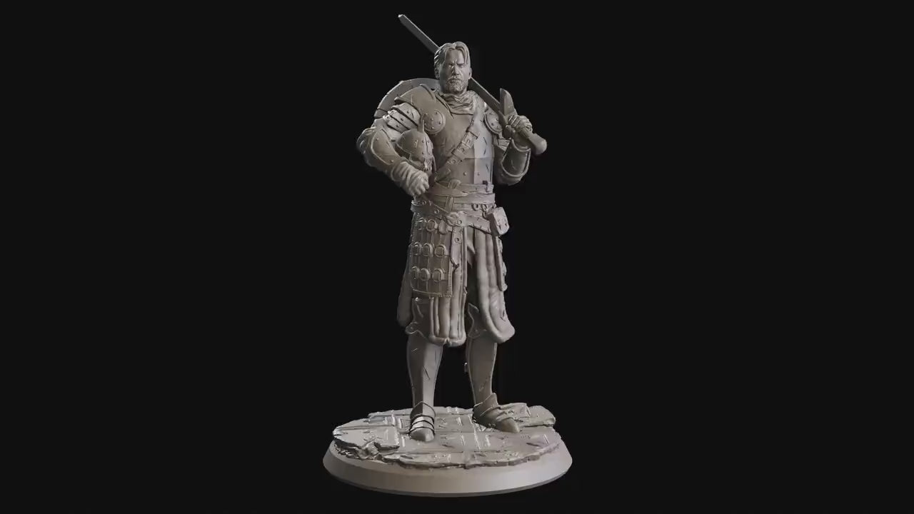 The scourges of war - NPC - Kraheger's Soldier 02 (25 mm) , glory and honor, Ennemy, Flesh of Gods, for Wargames, Dungeons & Dragons TTRPG