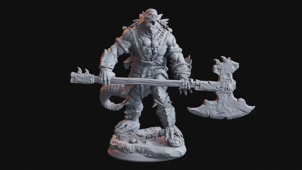 Whispers In The Wetlands - Monster - Swamp Orc Pose 02, forbidden knowledge, Ennemy, Flesh of Gods, for Wargames, Dungeons & Dragons TTRPG