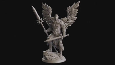 Humans - Tural, Aasimar Paladin, for Wargames, Pathfinder, Dungeons & Dragons and other TTRPG.