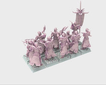 Load and play video in Gallery viewer, Dark Elves - 28mm Crossbowmen, dark elves, Merciless north pillars usable for 9th Age, Fantasy Battle, Oldhammer, King of war, D&amp;D...
