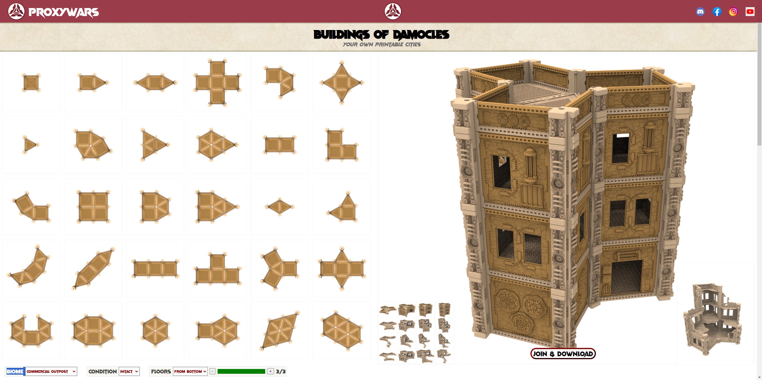 Damocles City Builder - Commercial Outpost - Modular Buildings & Full Biome