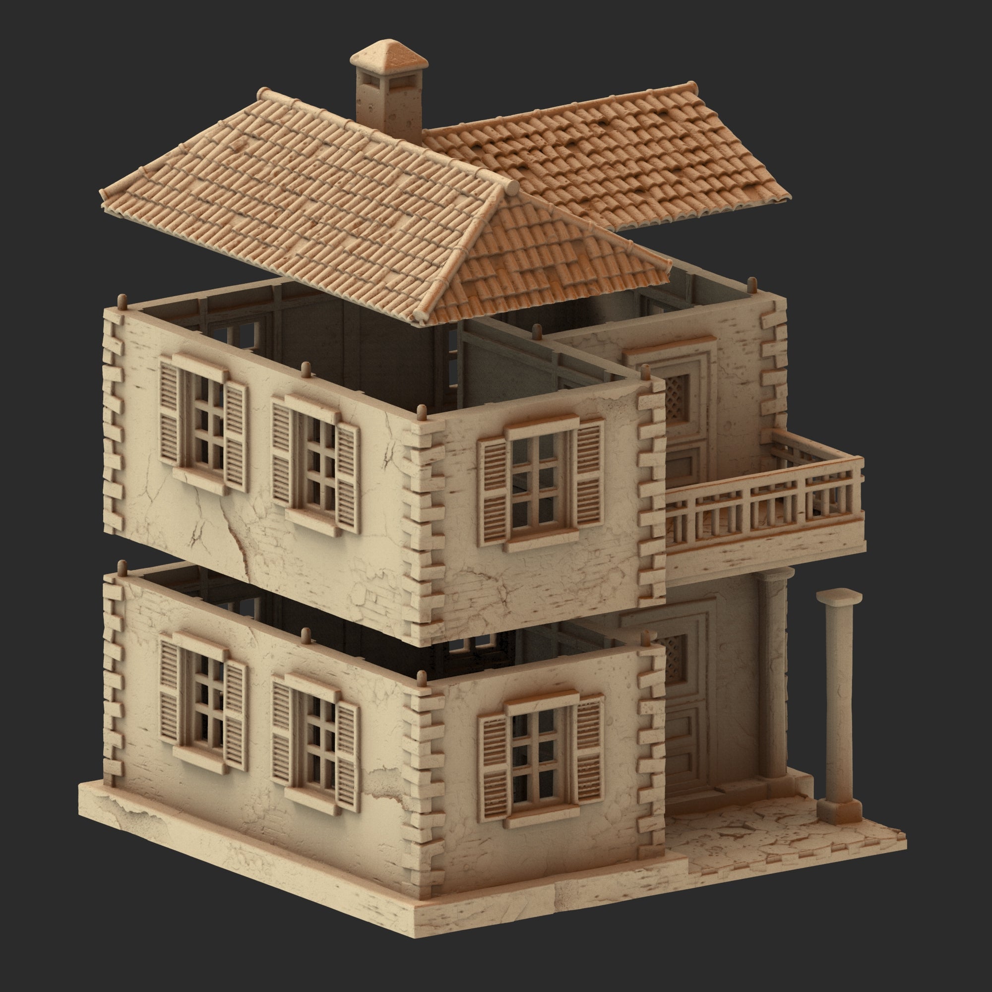 Provence Architecture Part 1 – 13 Printable STL Buildings (28mm Scale)