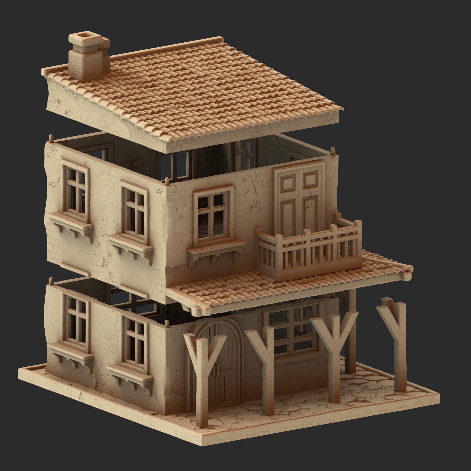 Provence Architecture Part 1 – 13 Printable STL Buildings (28mm Scale)