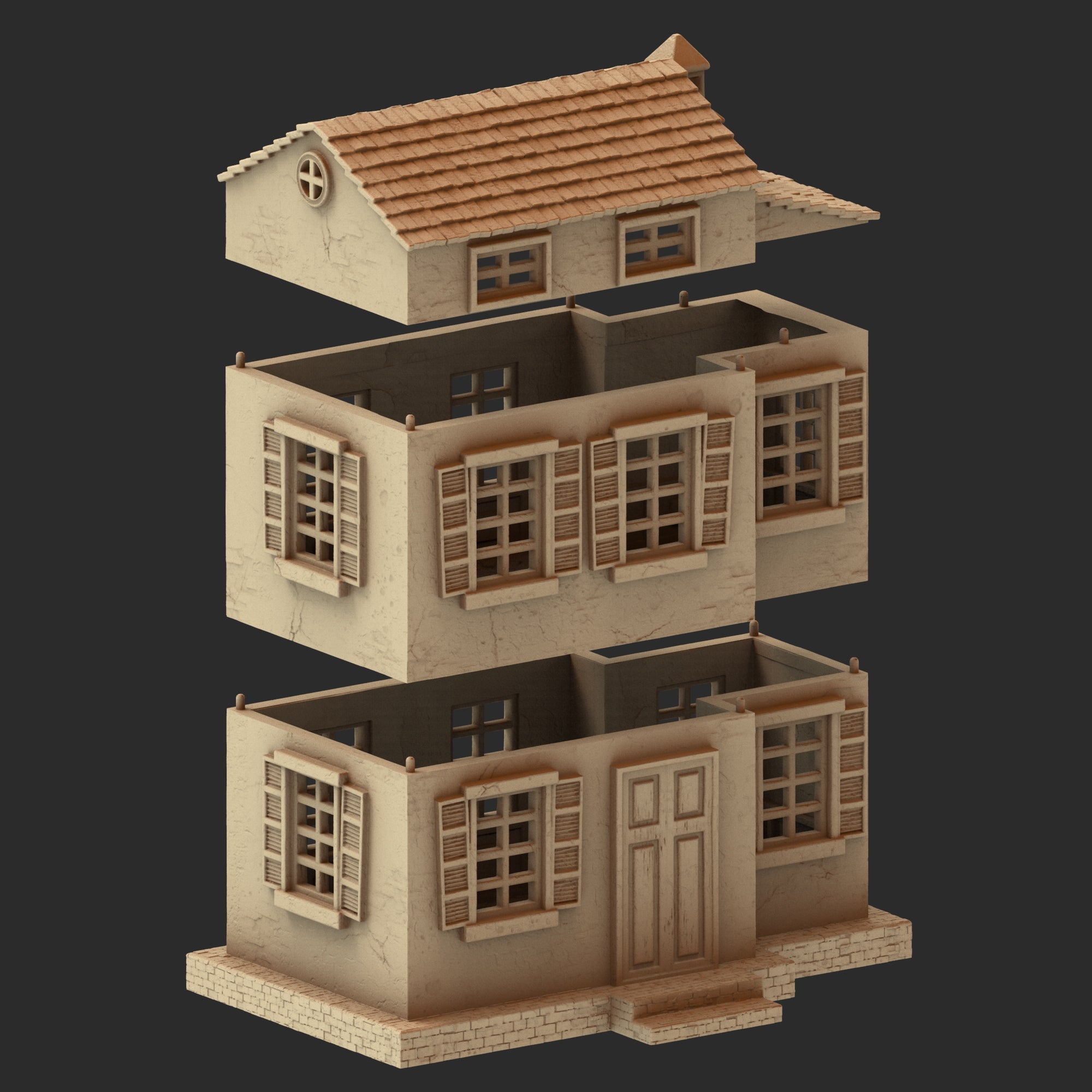 Provence Architecture Part 1 – 13 Printable STL Buildings (28mm Scale)