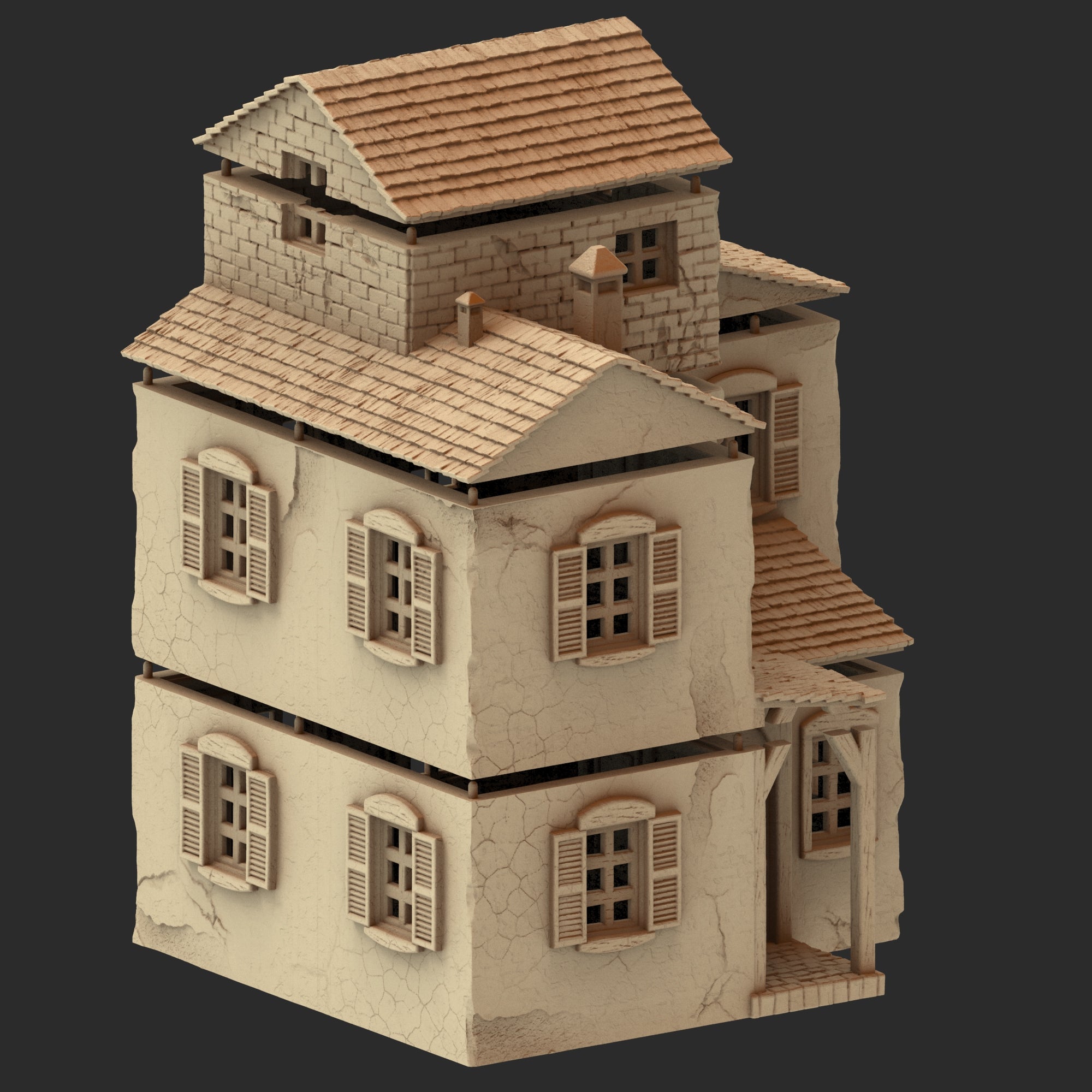Provence Architecture Part 1 – 13 Printable STL Buildings (28mm Scale)