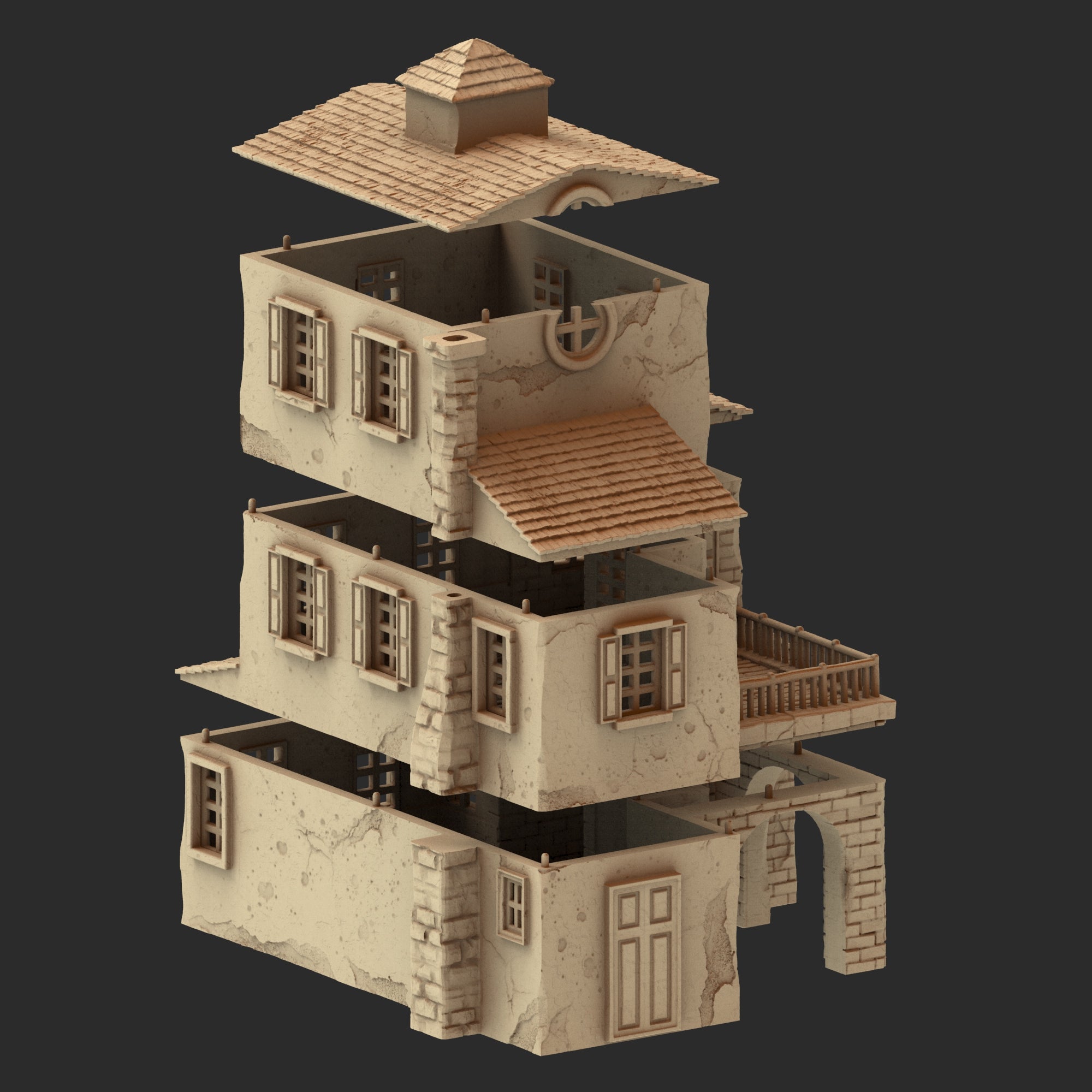 Provence Architecture Part 1 – 13 Printable STL Buildings (28mm Scale)