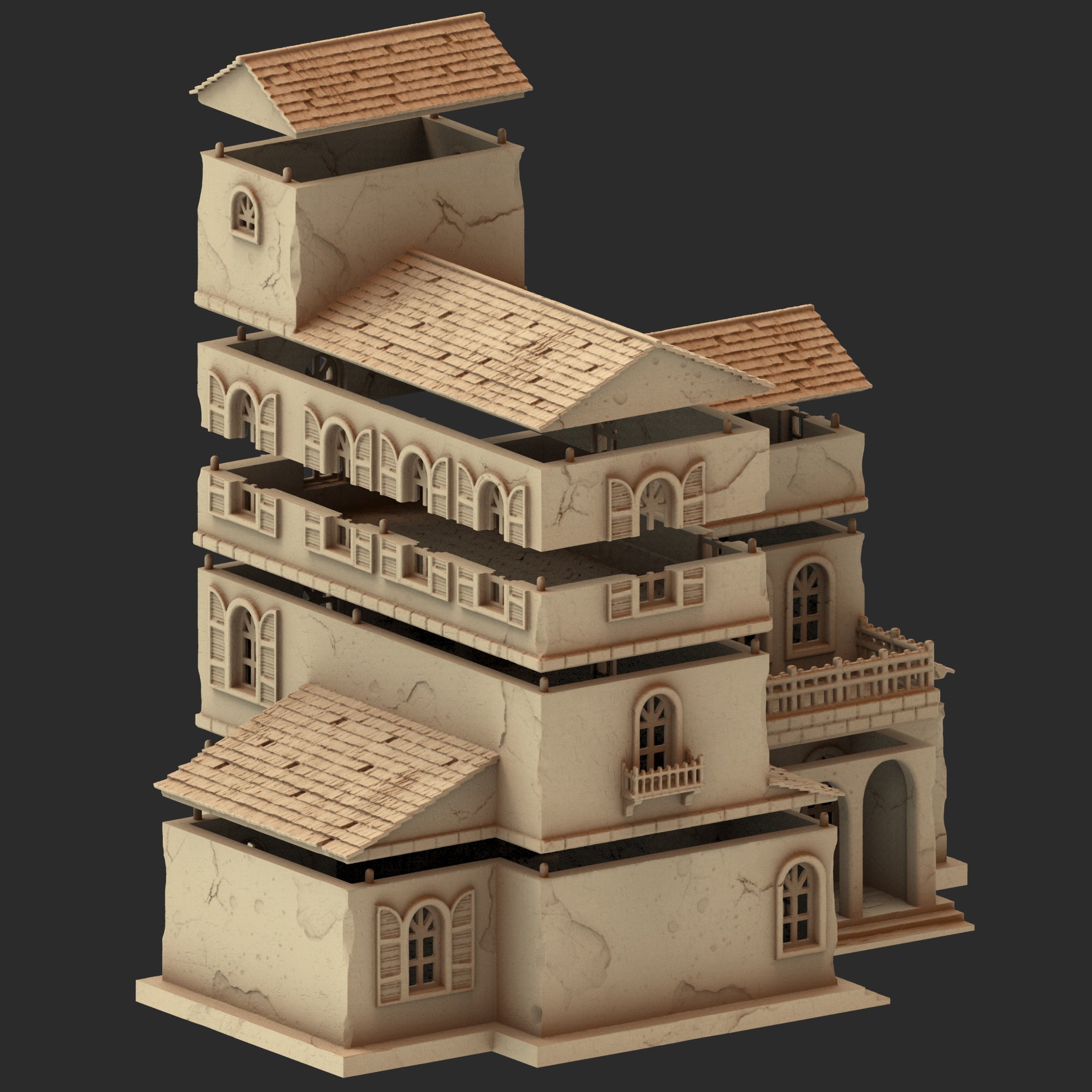 Provence Architecture Part 1 – 13 Printable STL Buildings (28mm Scale)