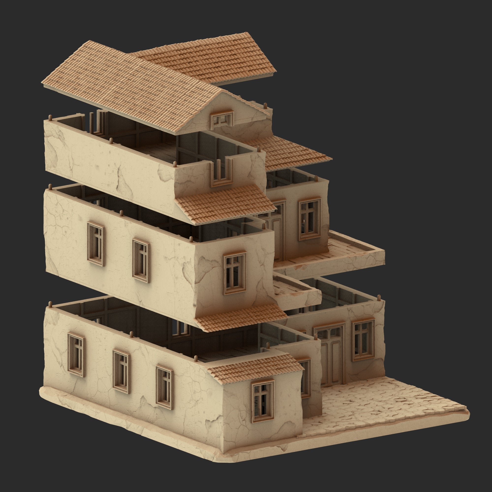 Provence Architecture Part 1 – 13 Printable STL Buildings (28mm Scale)