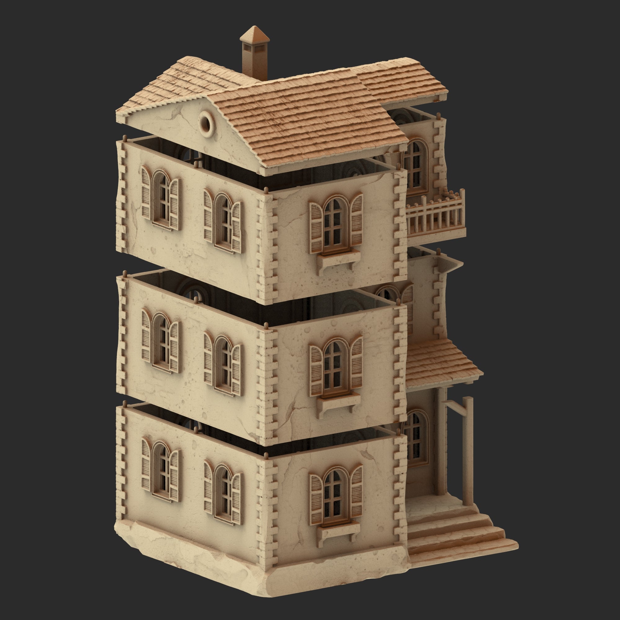 Provence Architecture Part 1 – 13 Printable STL Buildings (28mm Scale)