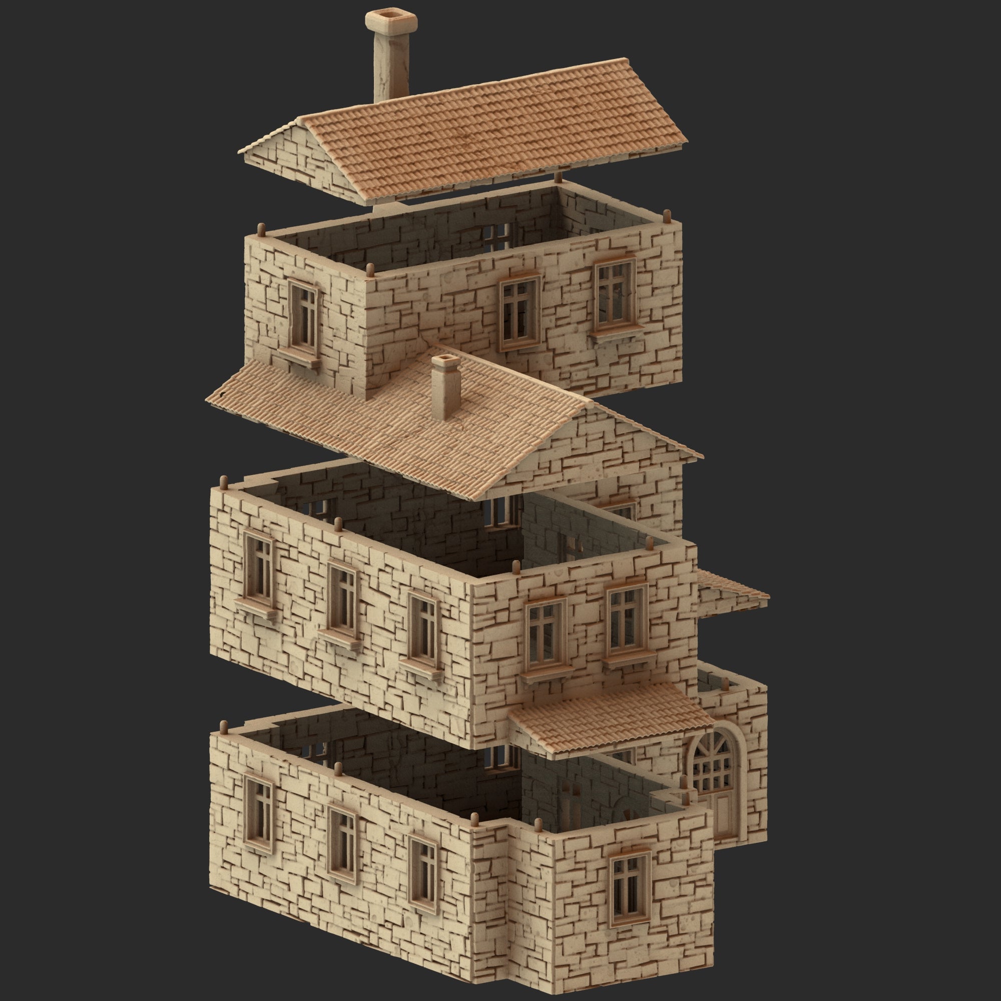 Provence Architecture Part 1 – 13 Printable STL Buildings (28mm Scale)
