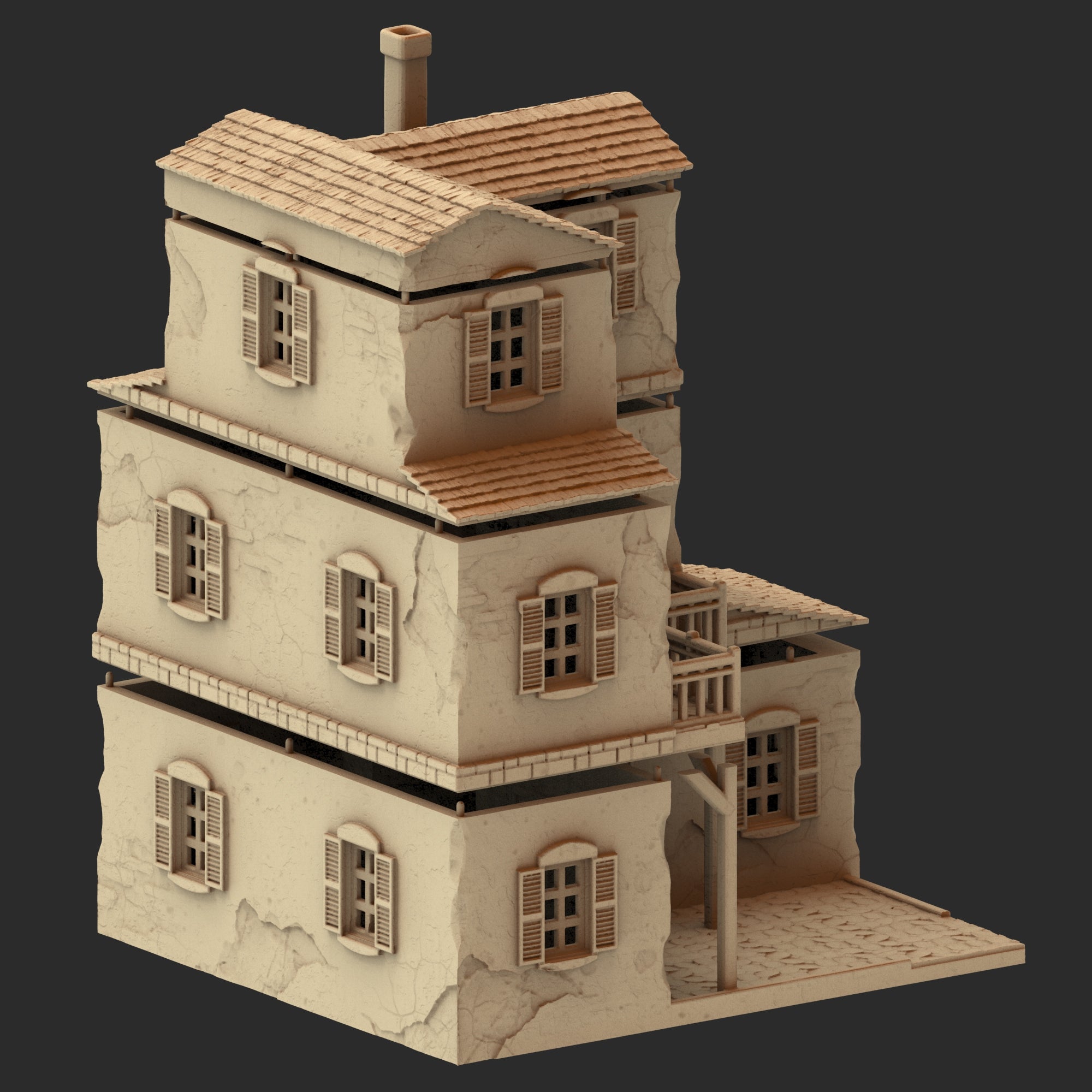 Provence Architecture Part 1 – 13 Printable STL Buildings (28mm Scale)