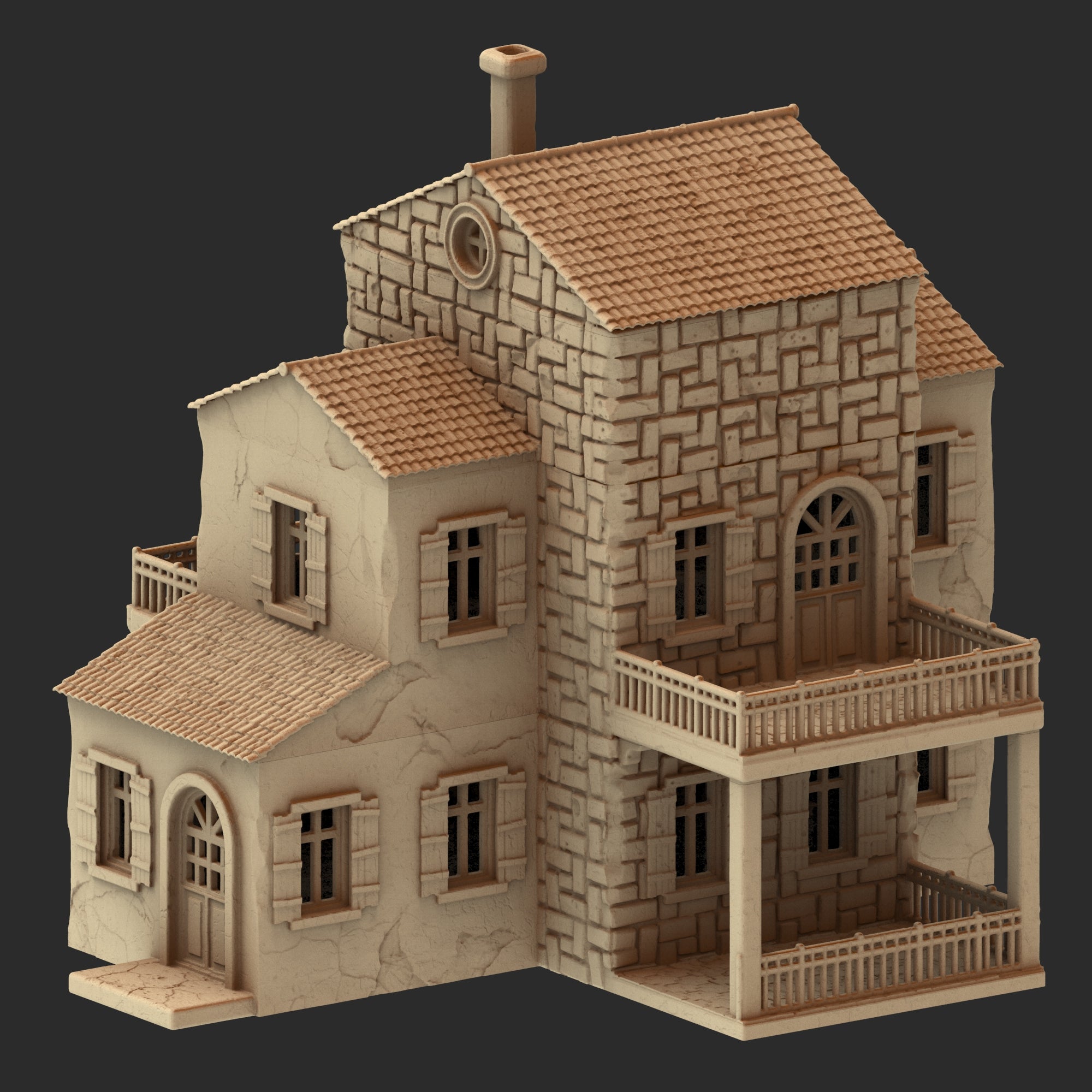 Provence Architecture Part 1 – 13 Printable STL Buildings (28mm Scale)