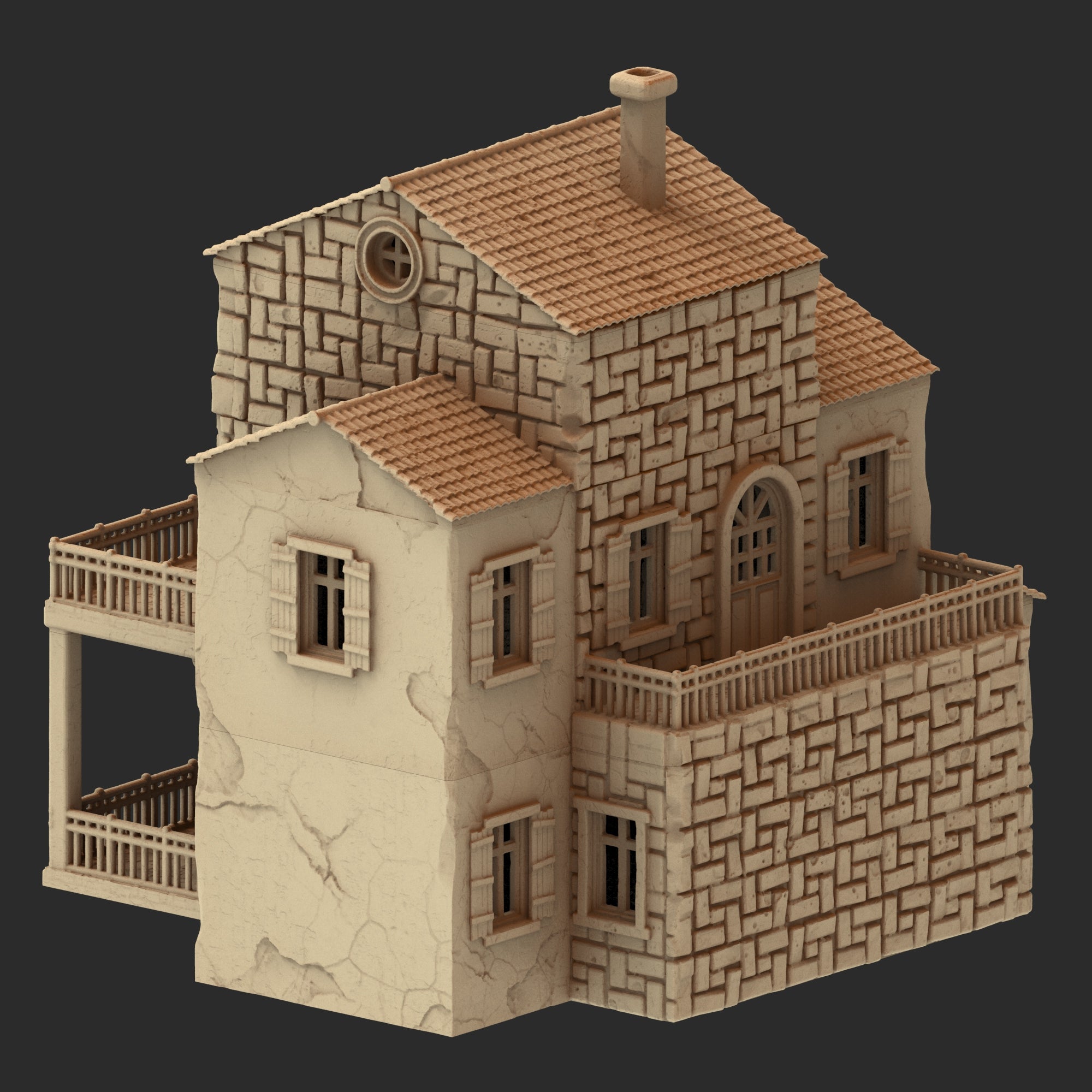 Provence Architecture Part 1 – 13 Printable STL Buildings (28mm Scale)