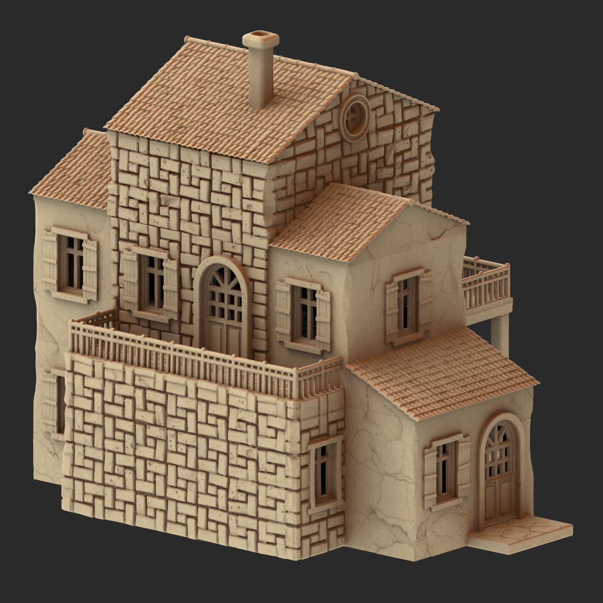 Provence Architecture Part 1 – 13 Printable STL Buildings (28mm Scale)