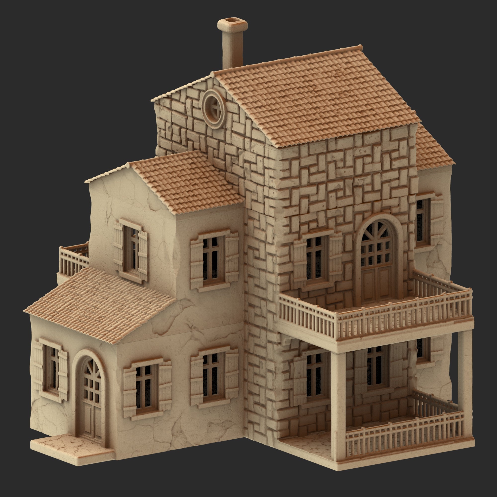 Provence Architecture Part 1 – 13 Printable STL Buildings (28mm Scale)