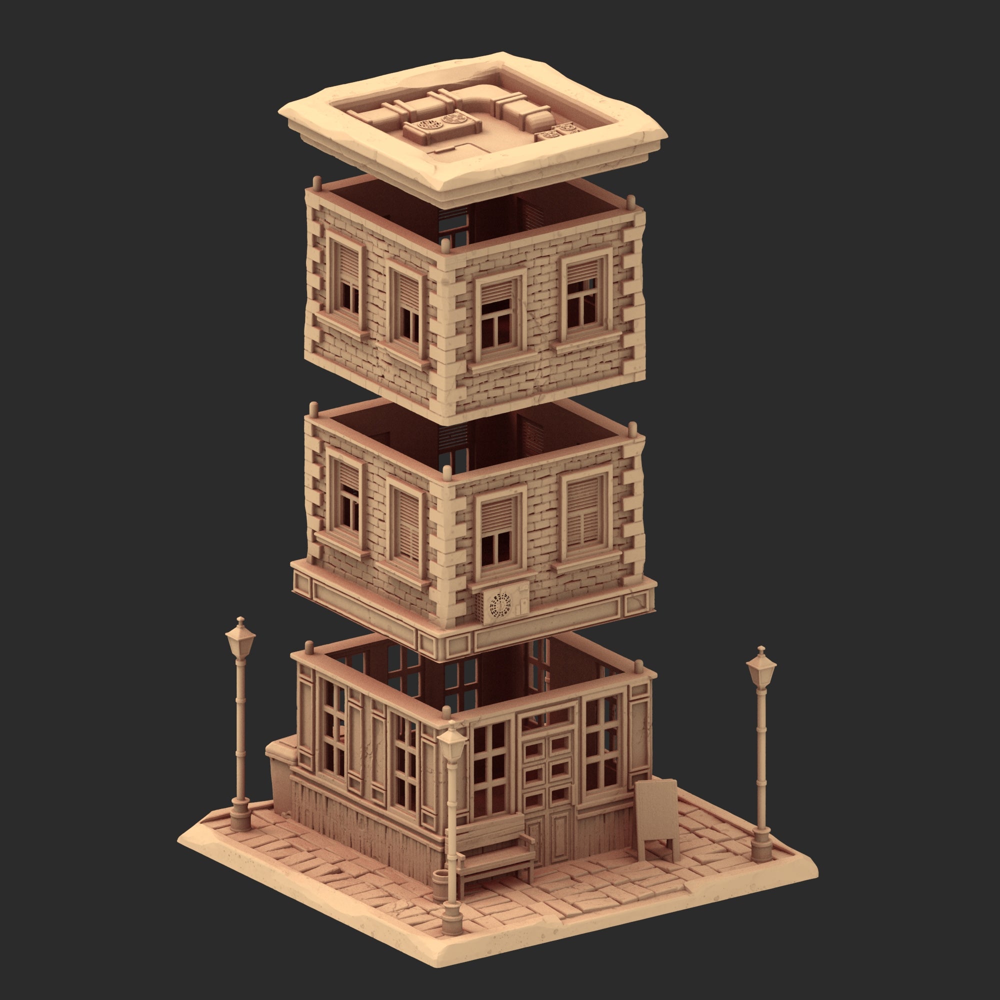 Small Town USA – 1900s – 6 Printable STL Buildings